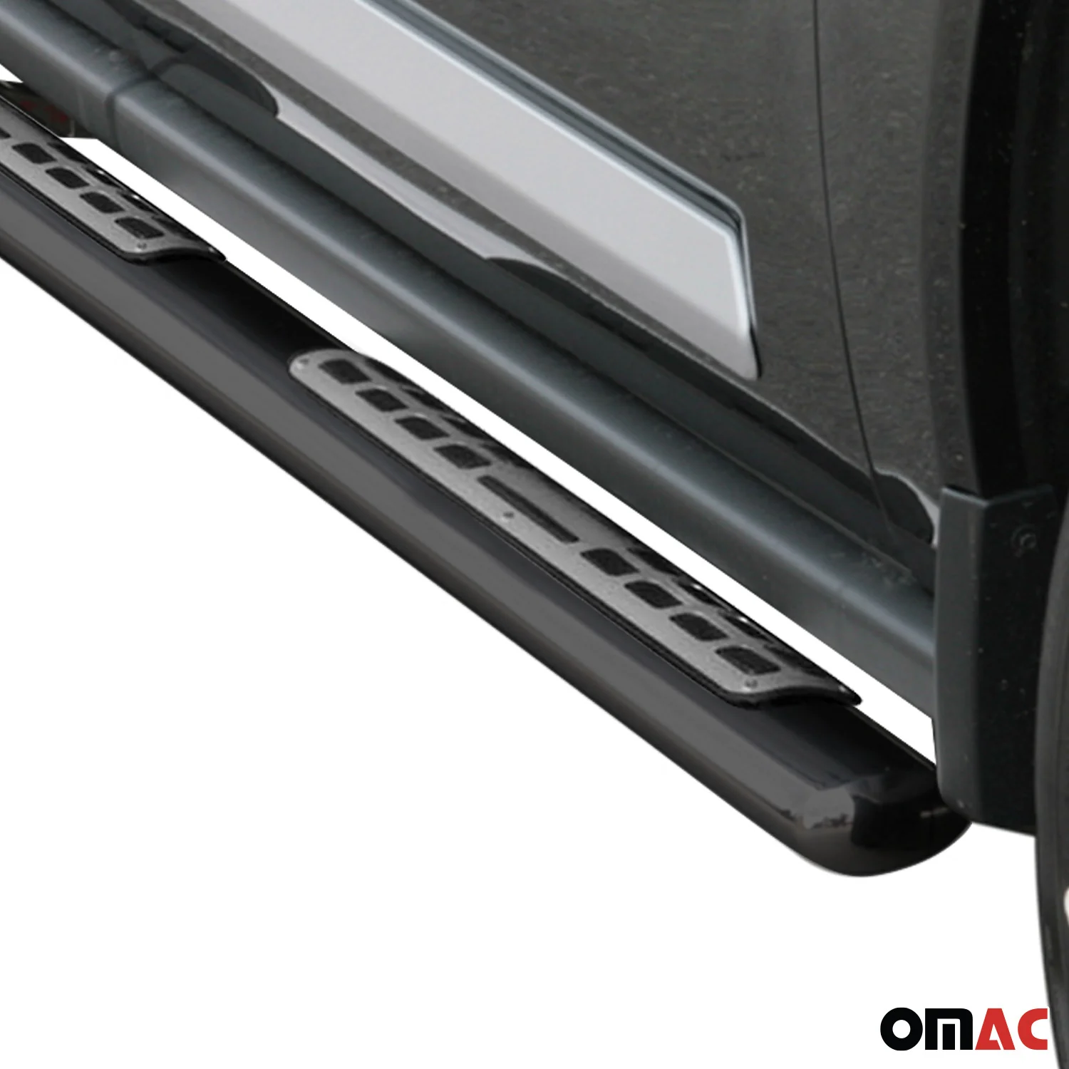 Edelstahl Seitenschweller Schwellerrohre für Jeep Compass 2007-2010 Schwarz - Image 3