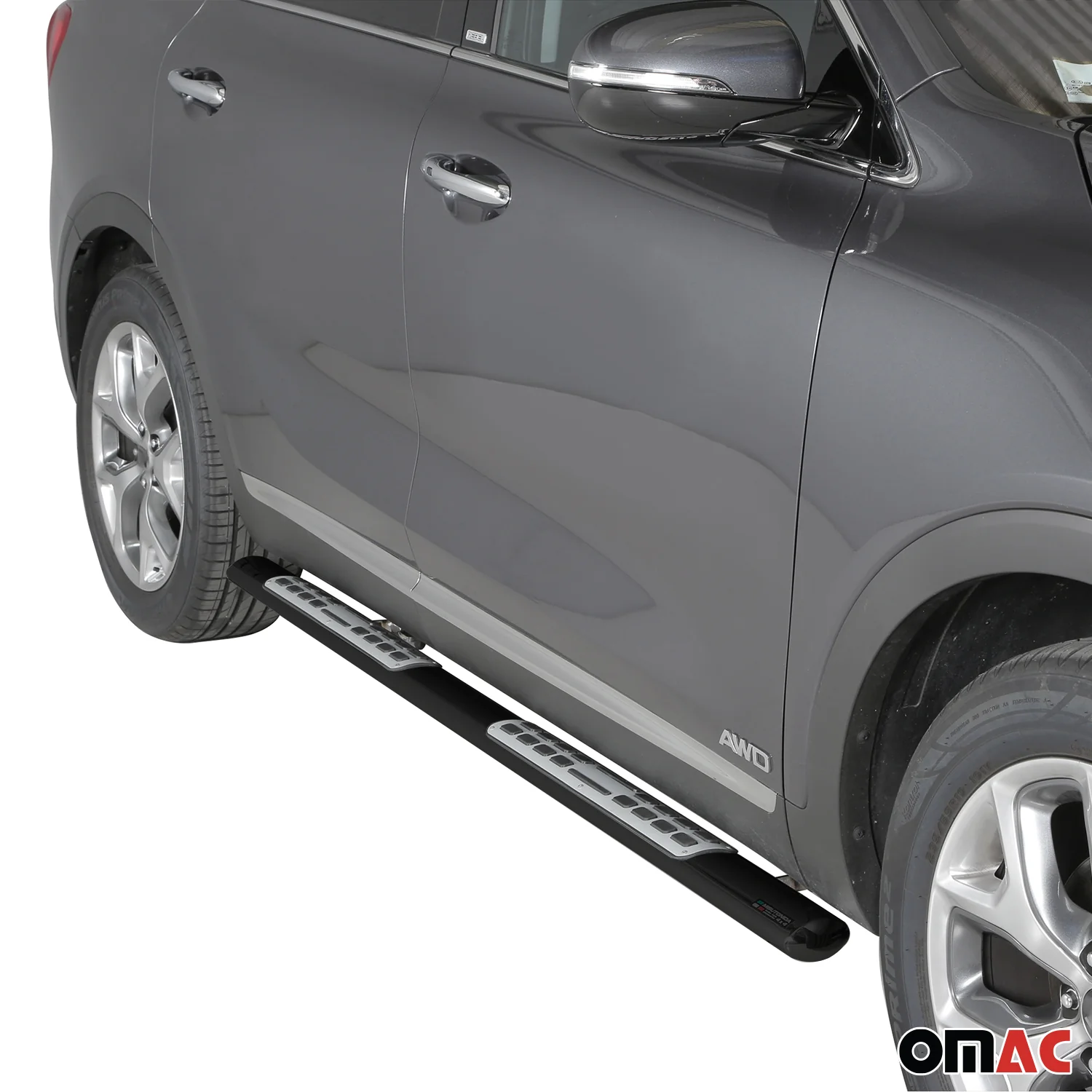 Edelstahl Seitenschweller Schwellerrohre für Kia Sorento 2015-2017 Schwarz - Image 2