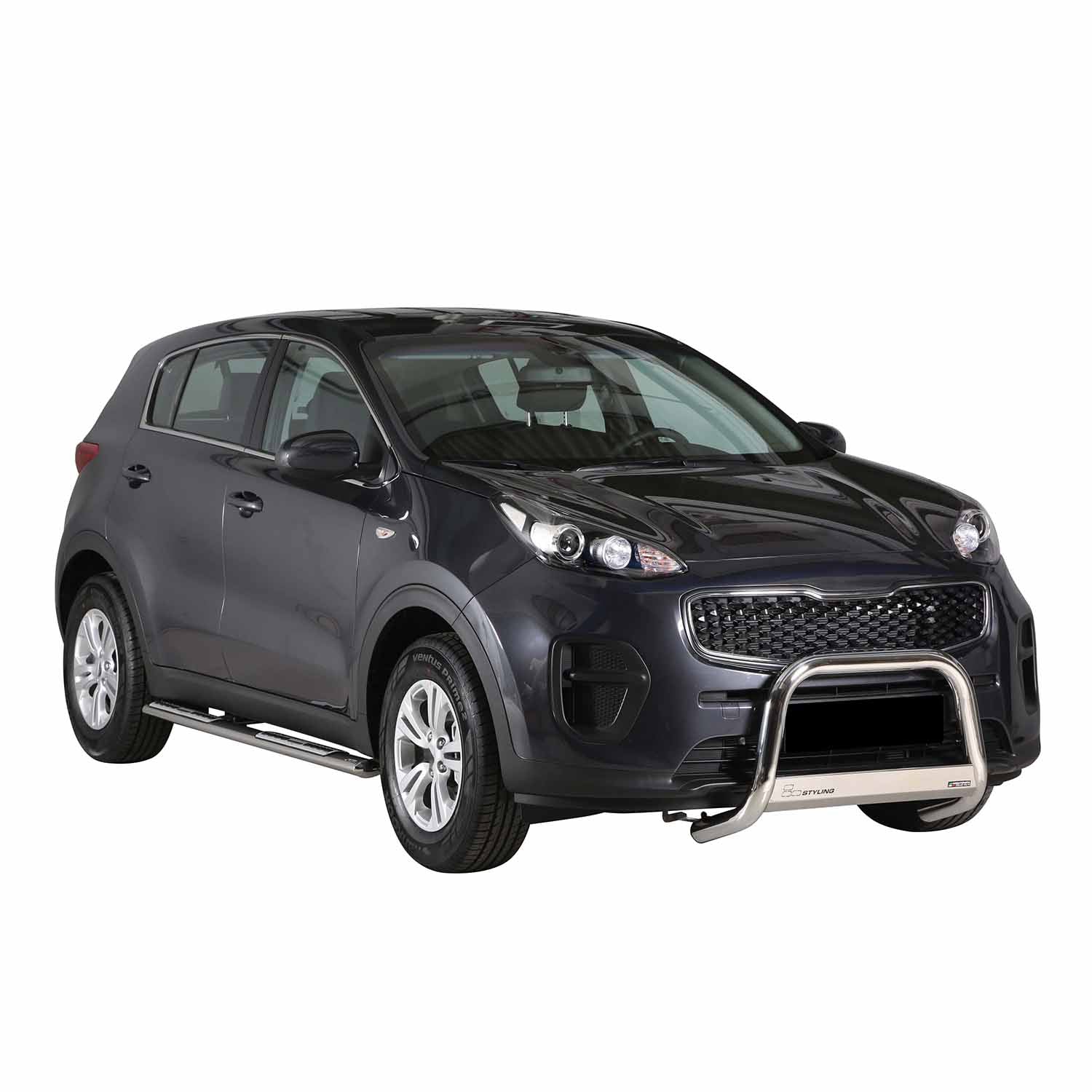 Edelstahl Seitenschweller Schwellerrohre für Kia Sportage 2016-2018 Silber