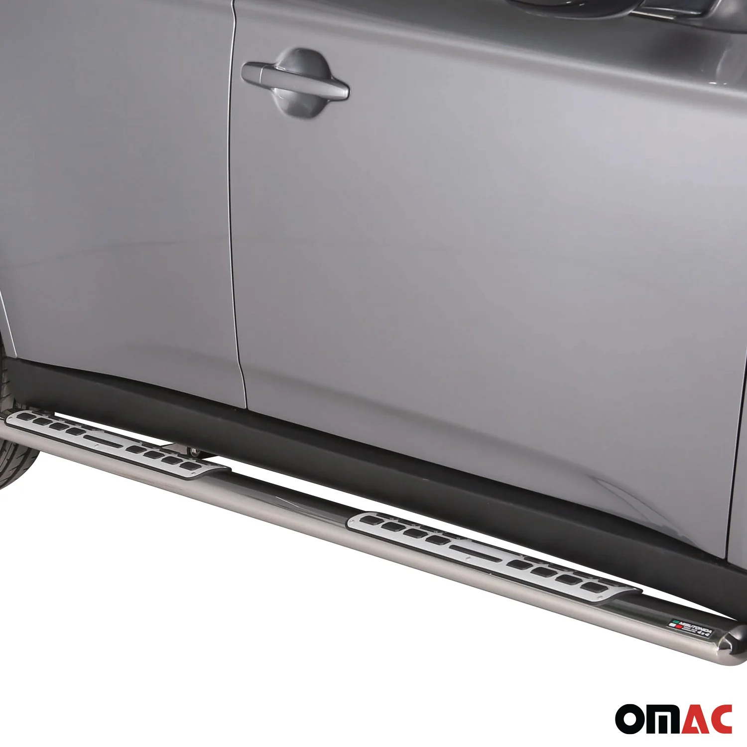 Edelstahl Seitenschweller Schwellerrohre für Mitsubishi Outlander 2013-2021 Grau - Image 3