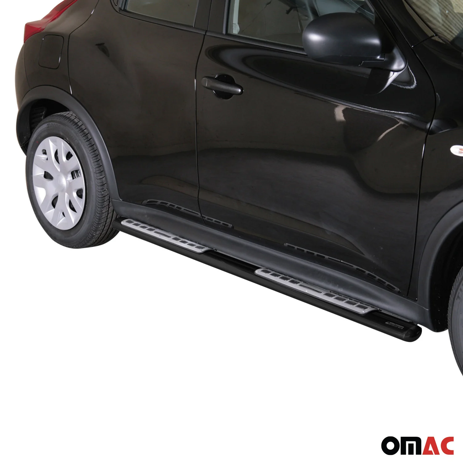 Edelstahl Seitenschweller Schwellerrohre für Nissan Juke 2010-2019 Schwarz - Image 2