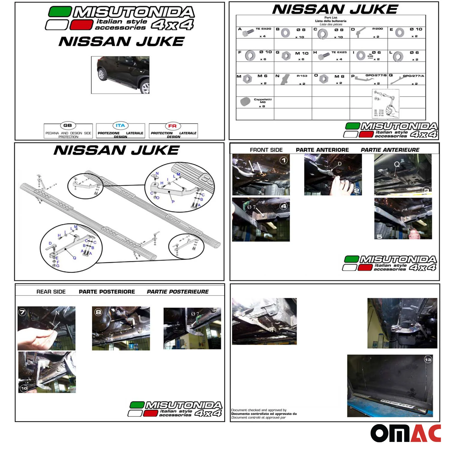 Edelstahl Seitenschweller Schwellerrohre für Nissan Juke F15 2010-2019 Silber - Image 4