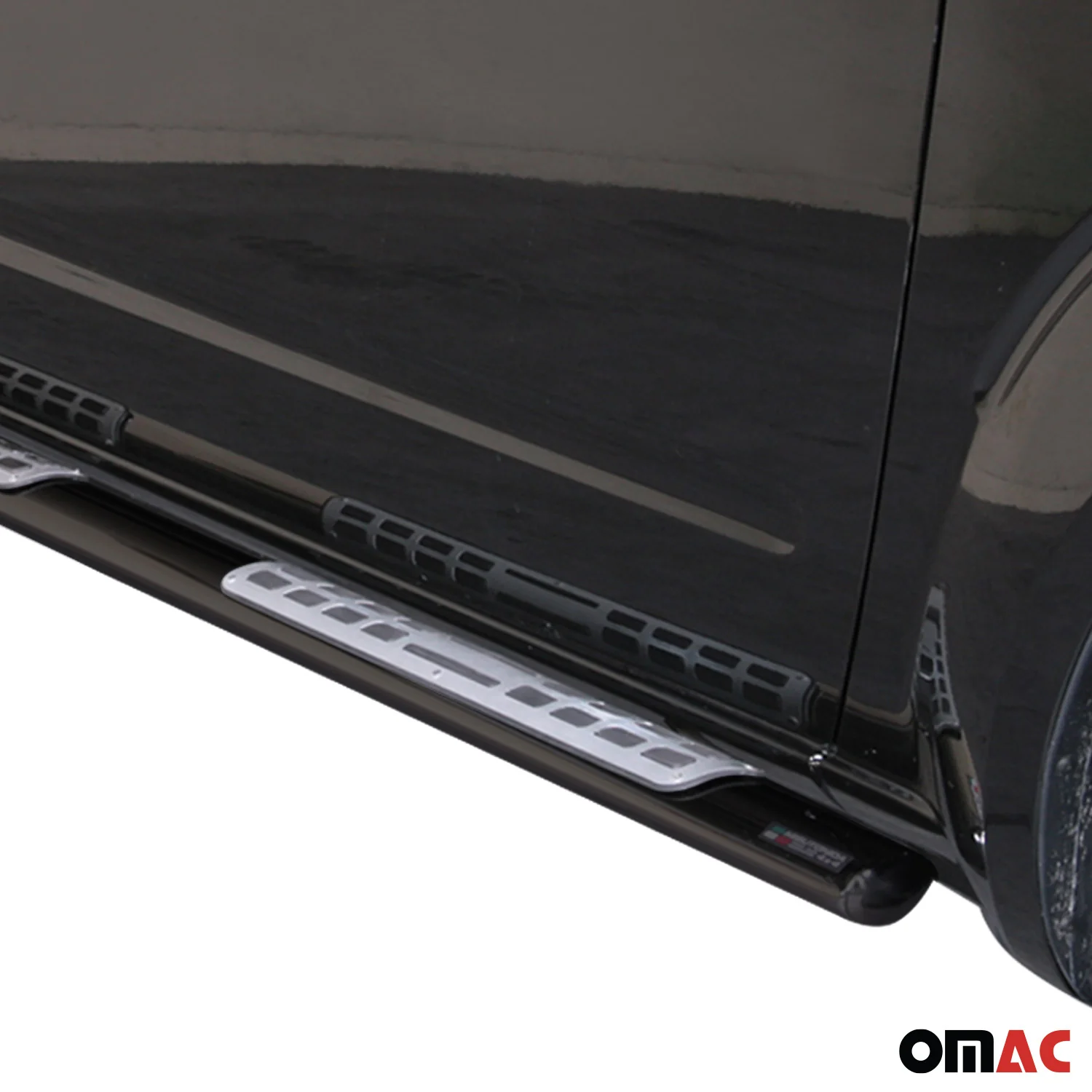 Edelstahl Seitenschweller Schwellerrohre für Nissan Pathfinder 2010-2013 Schwarz - Image 3