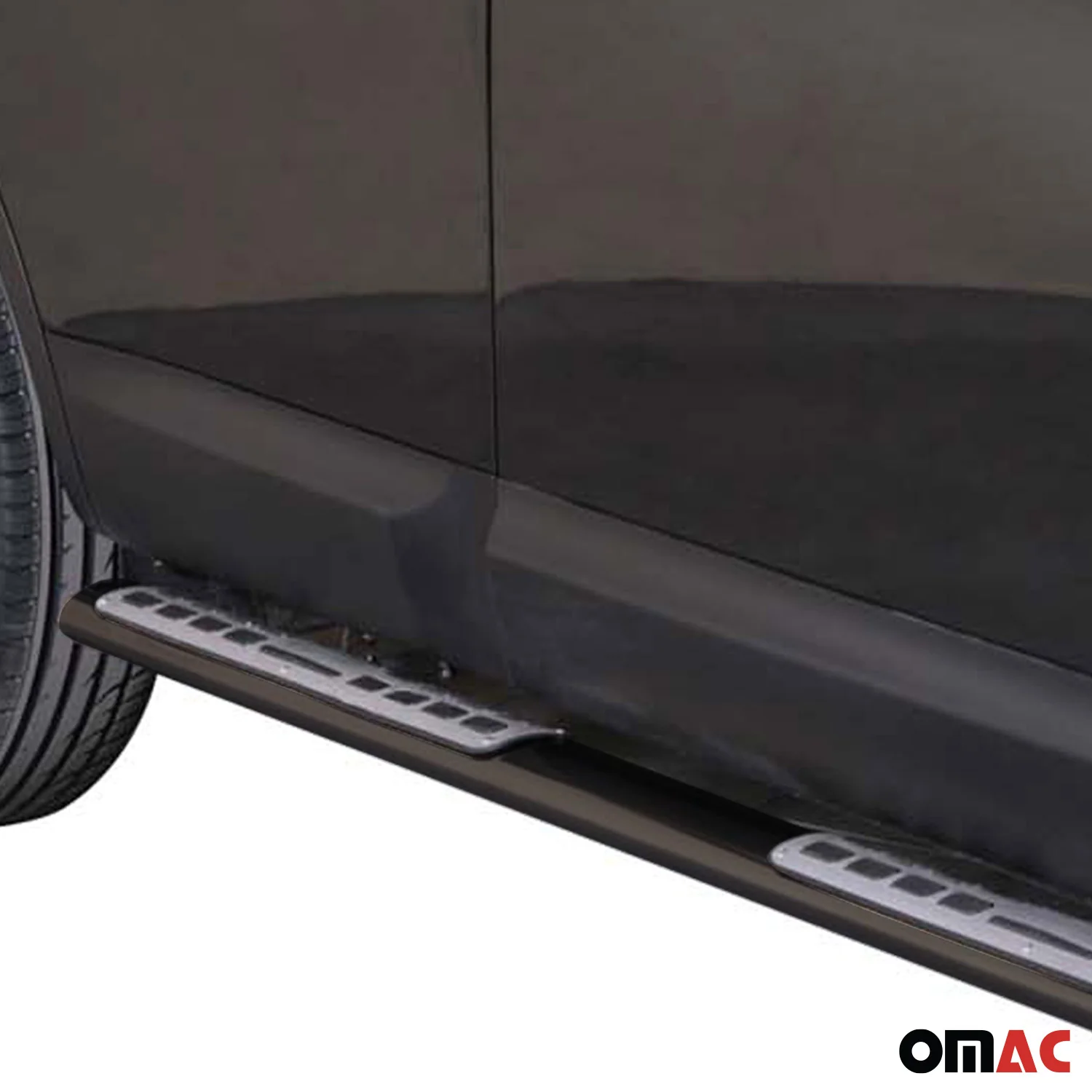 Edelstahl Seitenschweller Schwellerrohre für Nissan Qashqai 2010-2013 Schwarz - Image 3