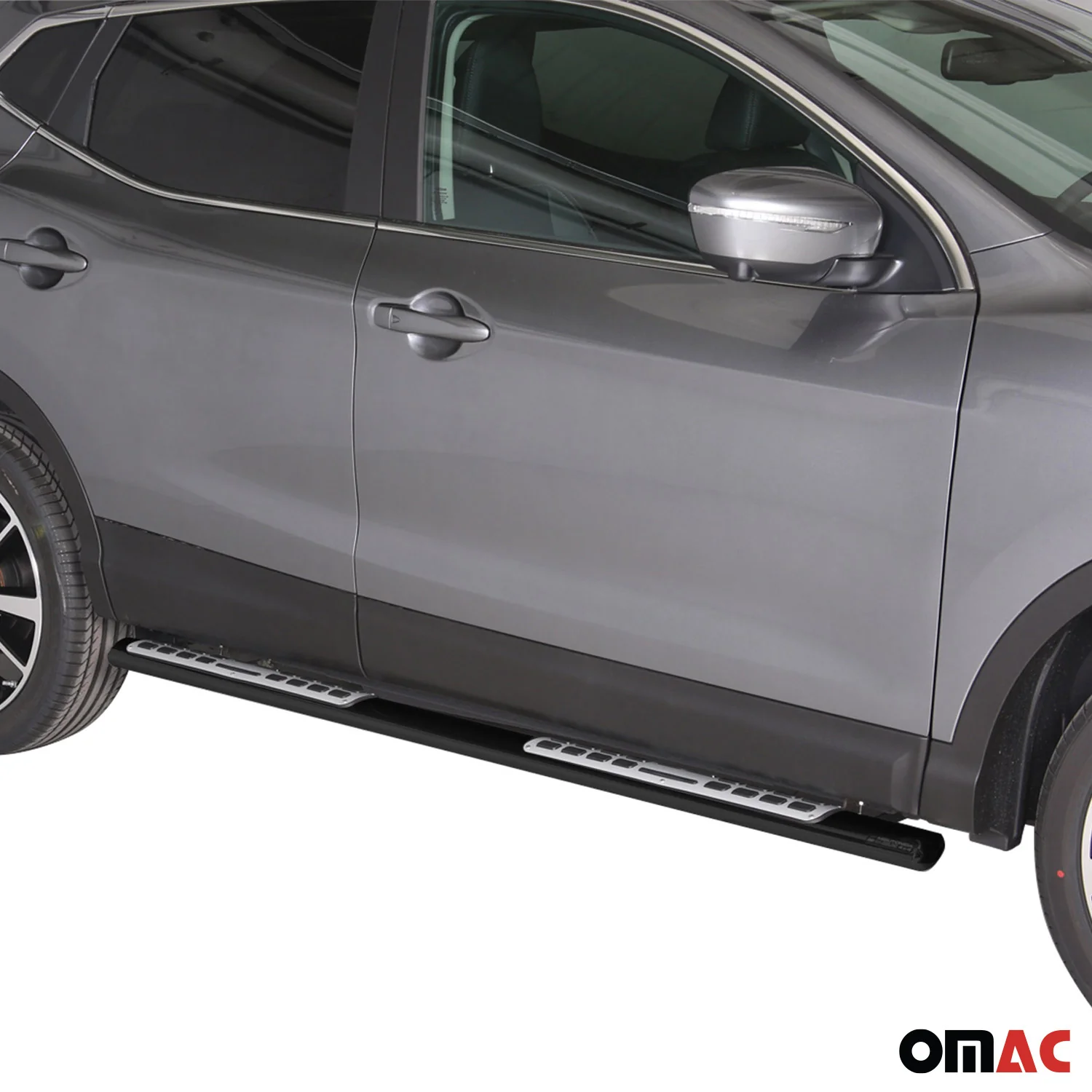 Edelstahl Seitenschweller Schwellerrohre für Nissan Qashqai 2014-2021 Schwarz - Image 2