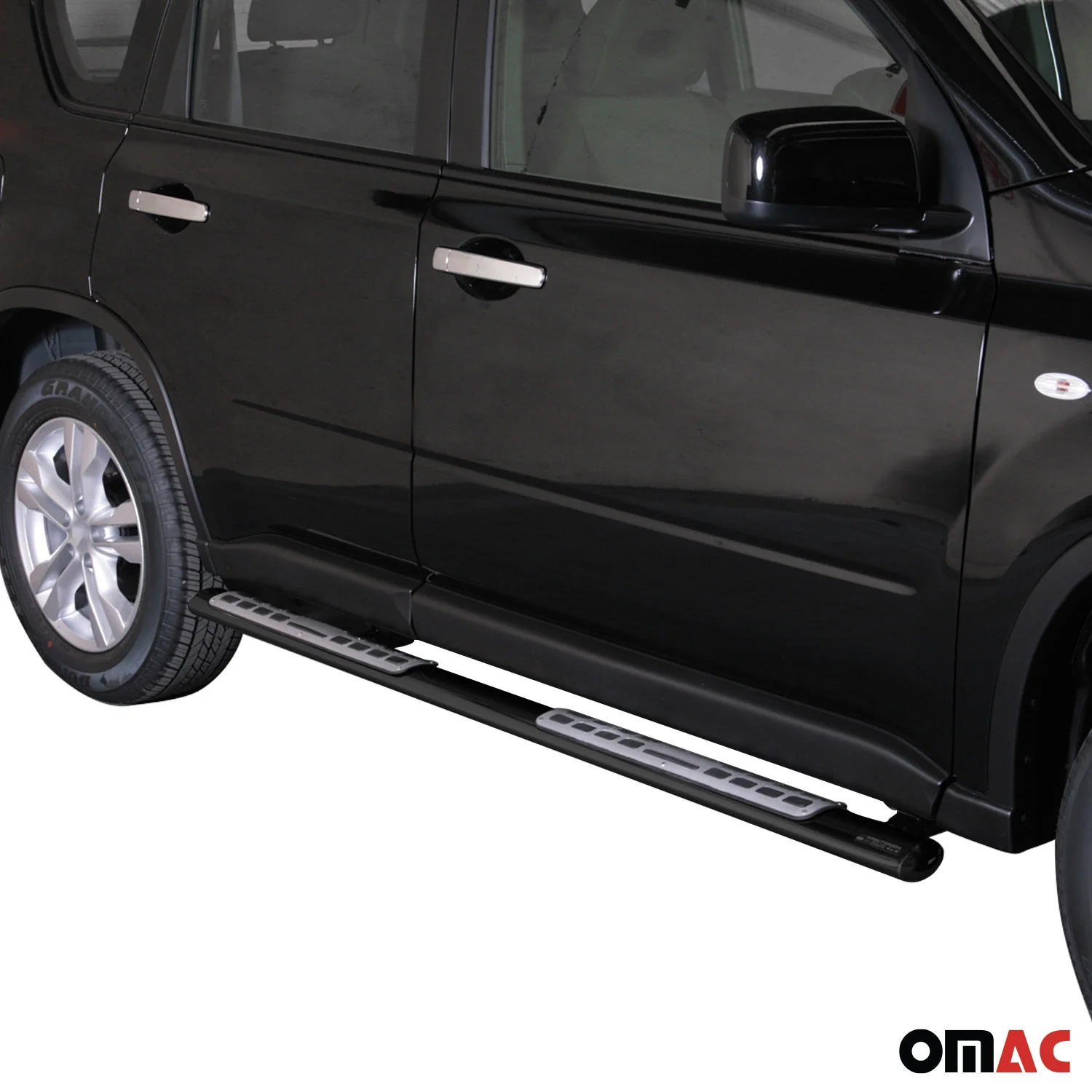 Edelstahl Seitenschweller Schwellerrohre für Nissan X-Trail 2011-2014 Schwarz - Image 2
