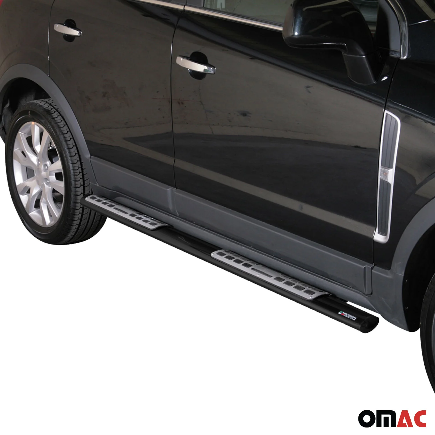 Edelstahl Seitenschweller Schwellerrohre für Opel Antara 2011-2015 Schwarz - Image 2