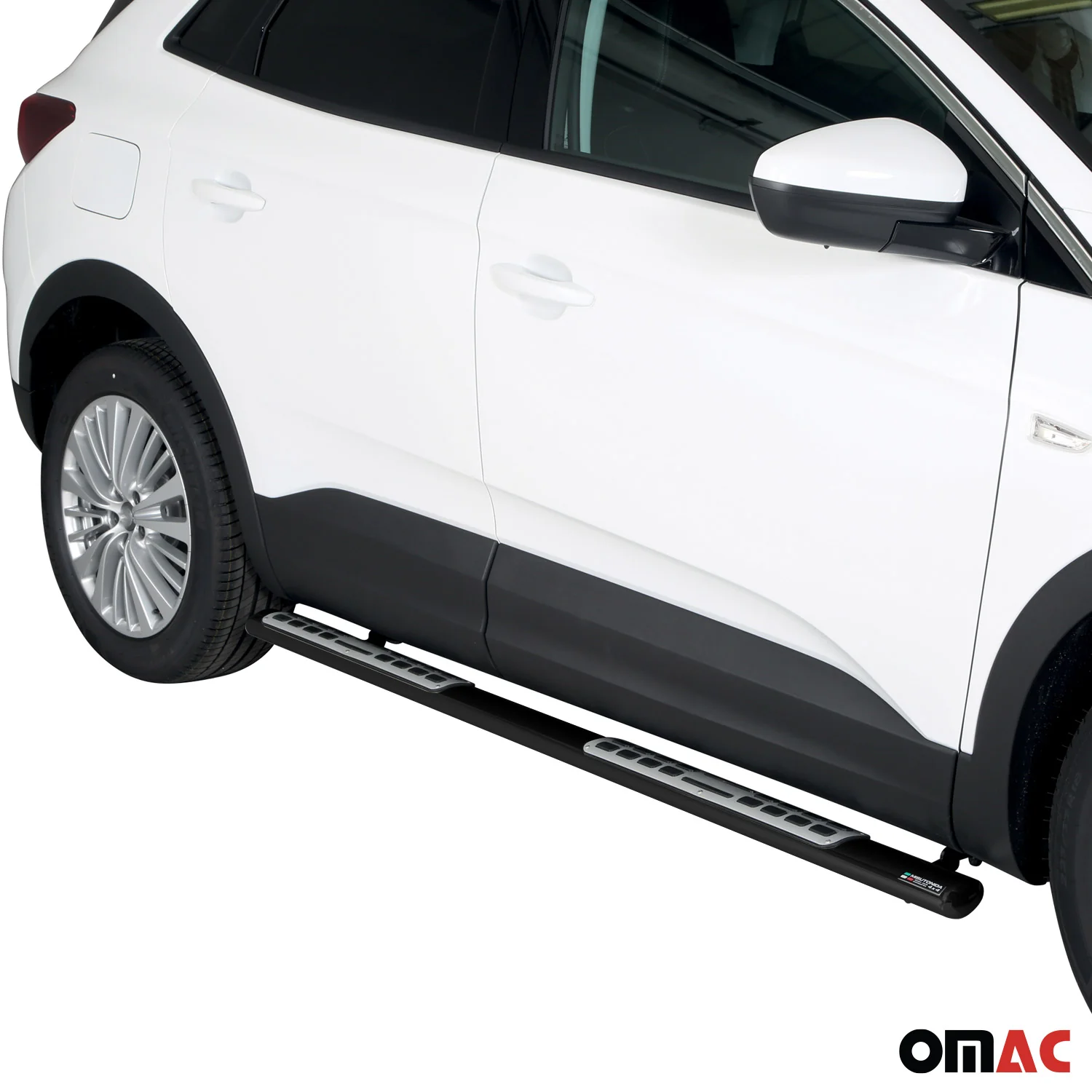 Edelstahl Seitenschweller Schwellerrohre für Opel Grandland X 2017-2024 Schwarz - Image 2