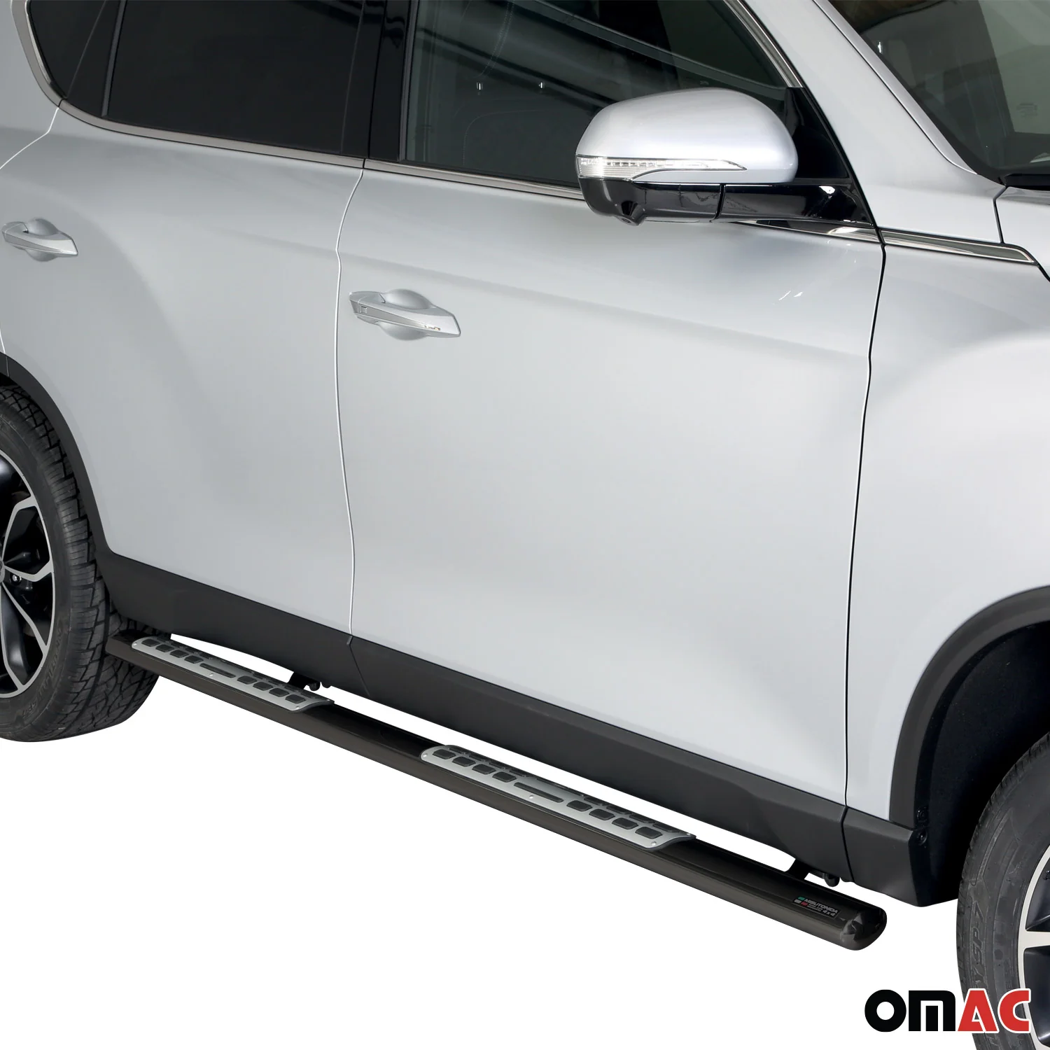 Edelstahl Seitenschweller Schwellerrohre für Ssangyong Rexton 2017-2026 Schwarz - Image 2