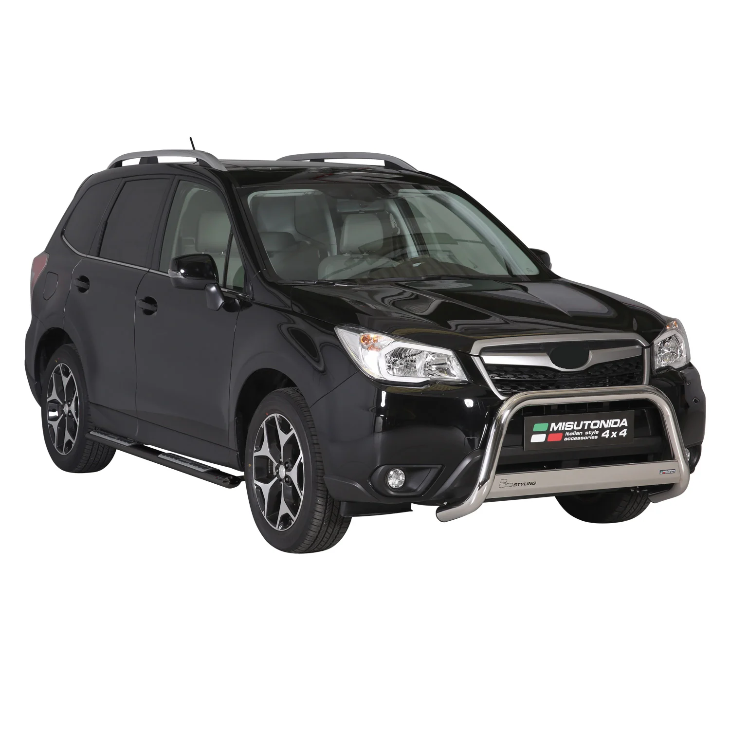 Seitenschweller Schwellerrohre für Subaru Forester IV 2013-15 Pre-FL Schwarz 2x