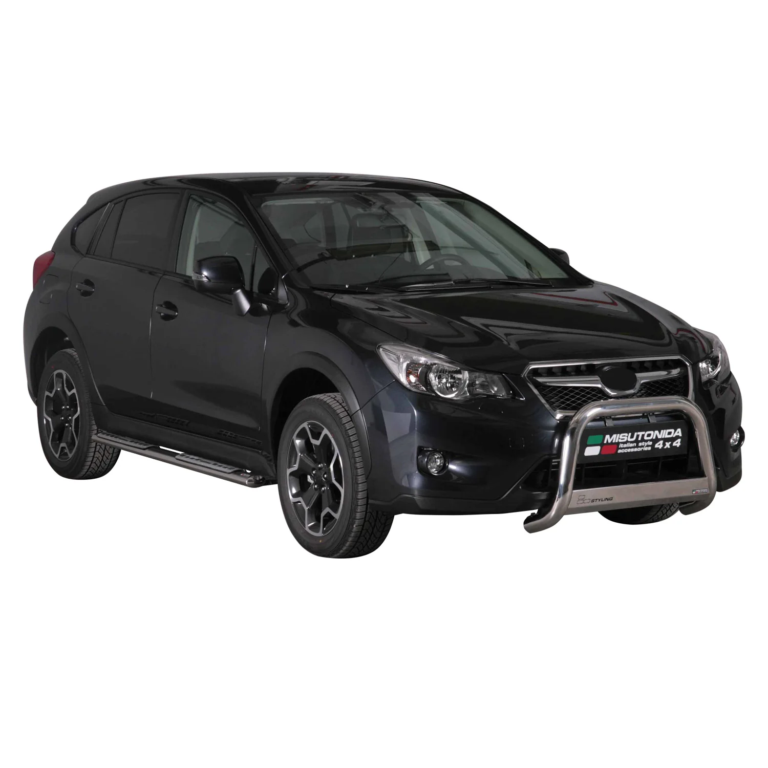 Edelstahl Seitenschweller Schwellerrohre für Subaru XV 2012-2017 Silber