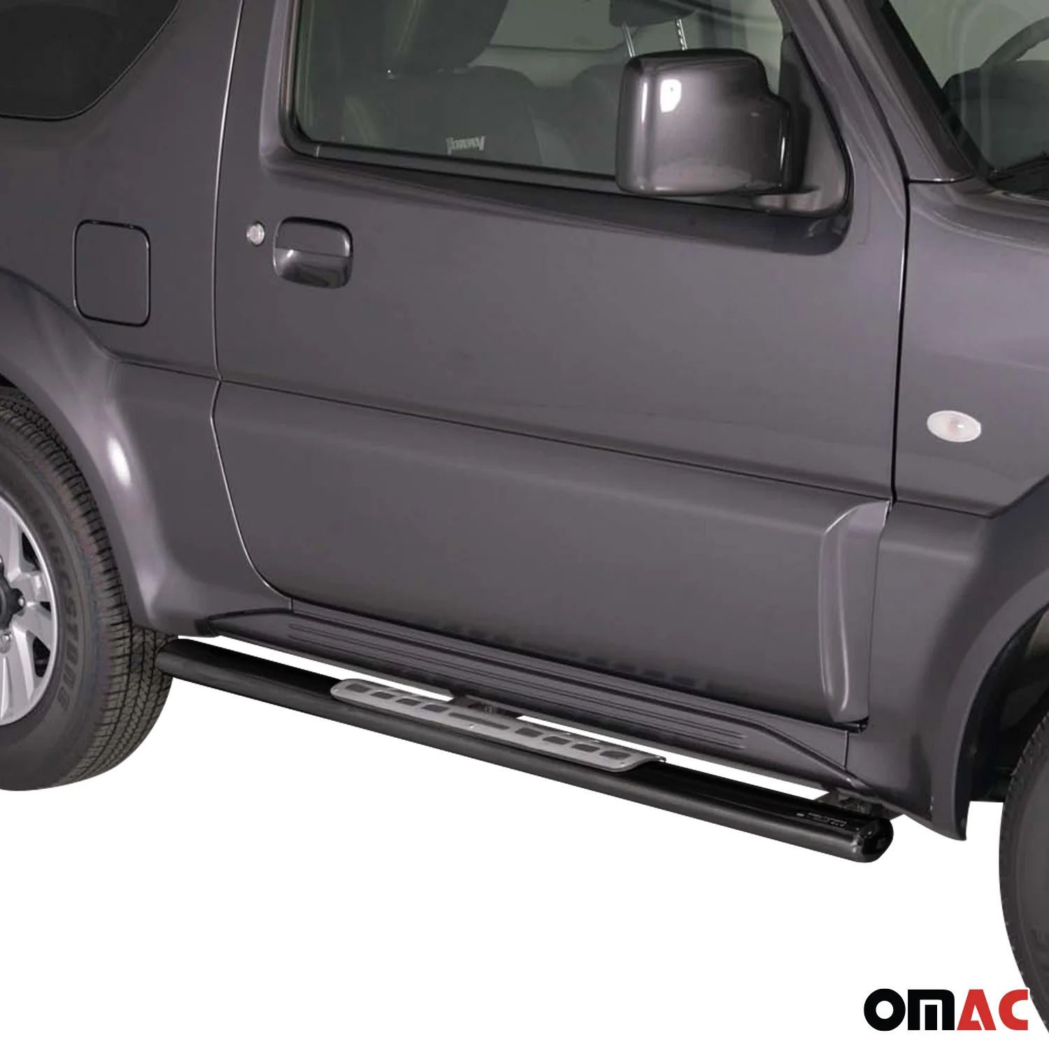Edelstahl Seitenschweller Schwellerrohre für Suzuki Jimny 2012-2017 Schwarz - Image 2