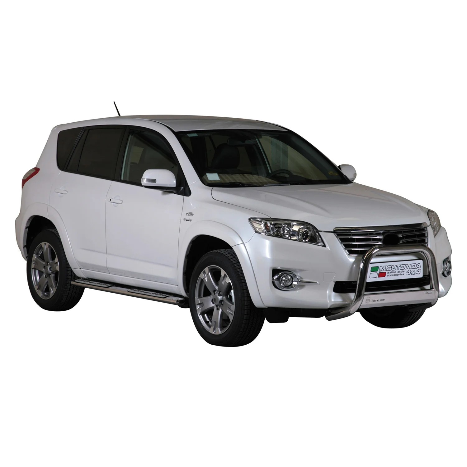 Edelstahl Seitenschweller Schwellerrohre für Toyota RAV4 XA30 2010-2012 Silber