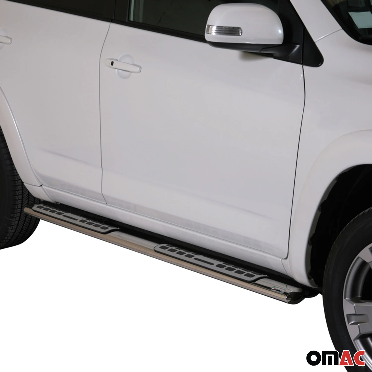 Edelstahl Seitenschweller Schwellerrohre für Toyota RAV4 XA30 2010-2012 Silber - Image 2