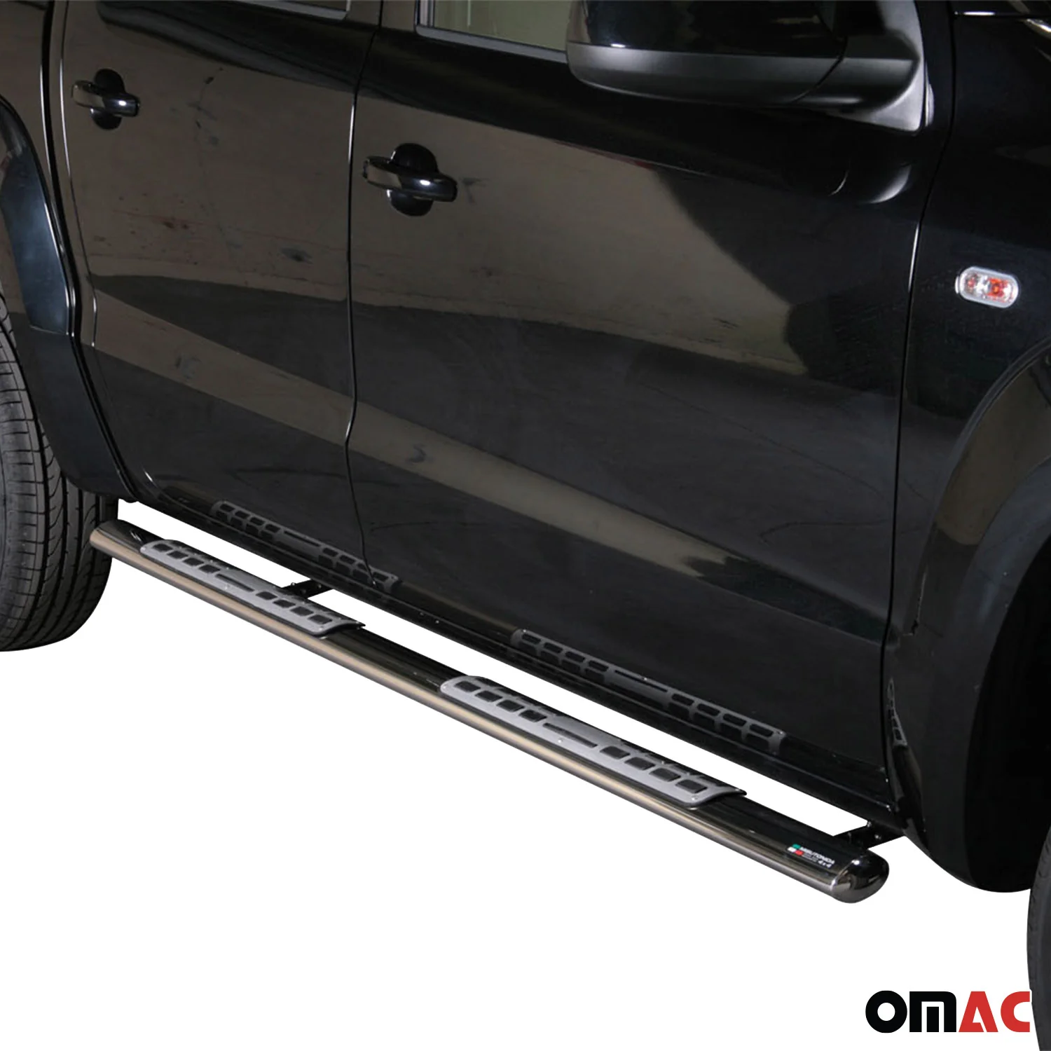 Edelstahl Seitenschweller Schwellerrohre für VW Amarok Highline 2010-2016 Silber - Image 2