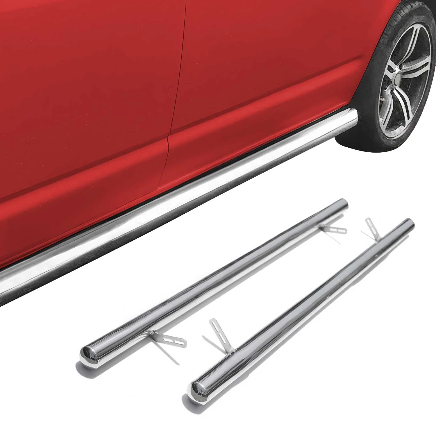 Edelstahl Trittbretter Schwellerrohre für Jeep Compass 2011-2016 Silber 2tlg - Image 2