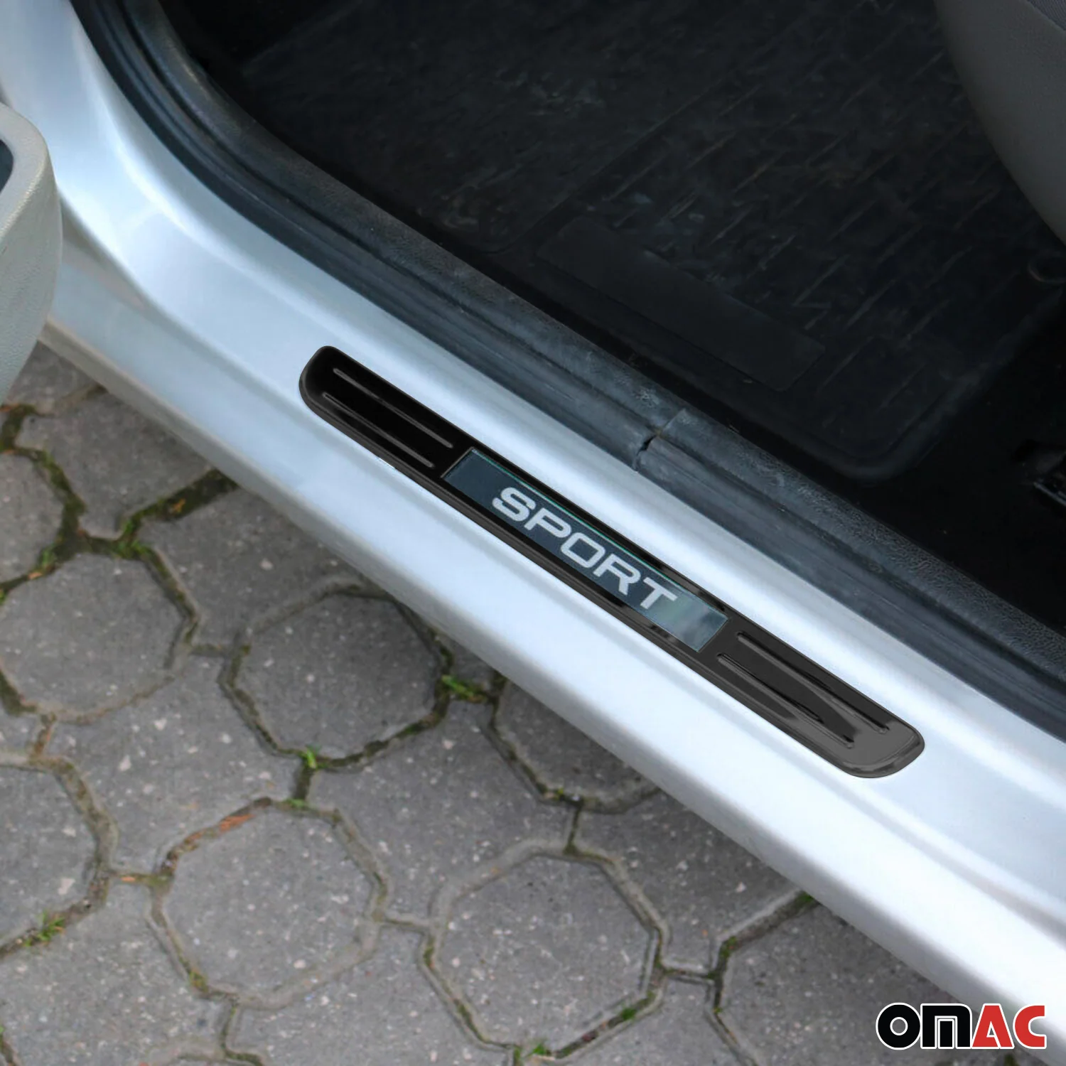 Einstiegsleisten Türschweller Sport für Dacia Logan 2005-2022 Chrom Dunkel 4x - Image 2