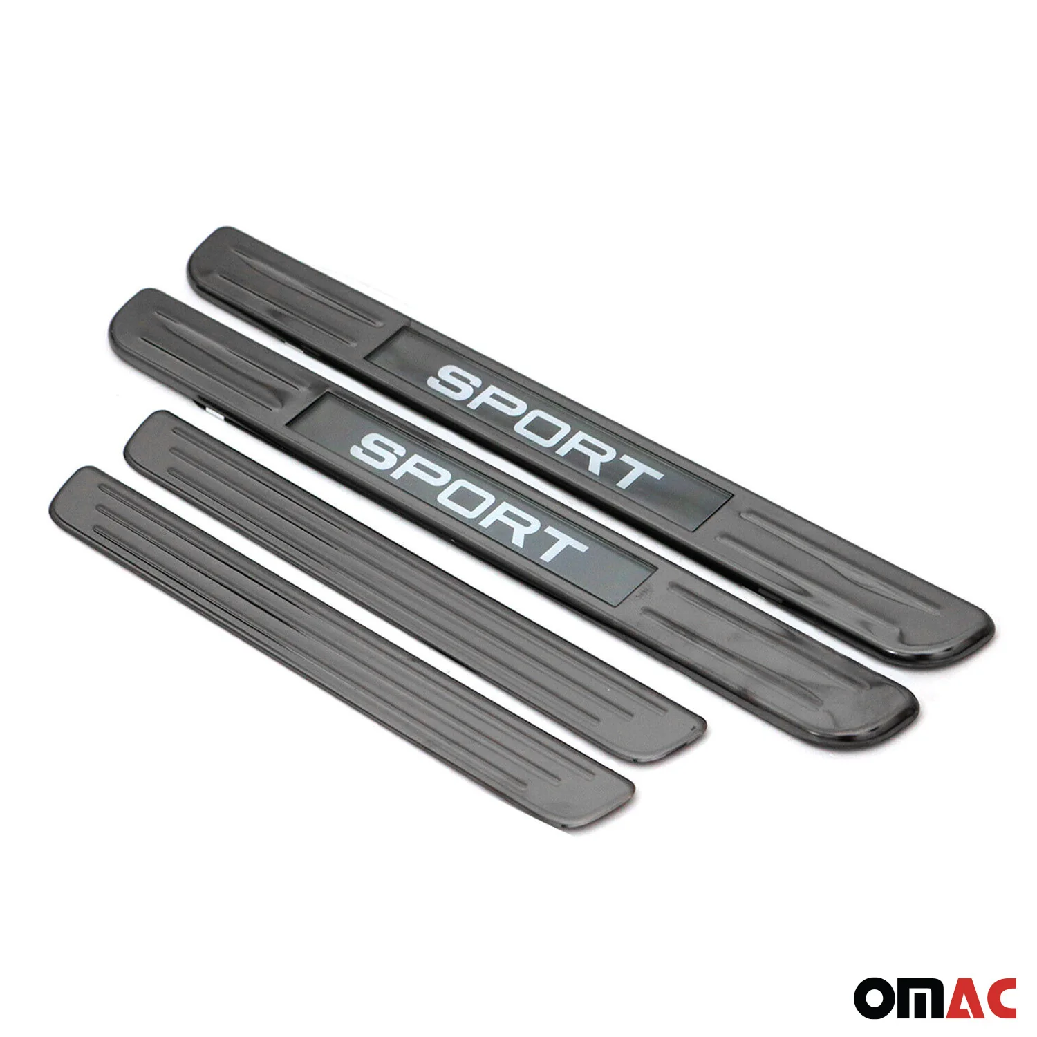 Einstiegsleisten Türschweller Sport für Togg T10X T10F Edelstahl Dunkel 4x - Image 3