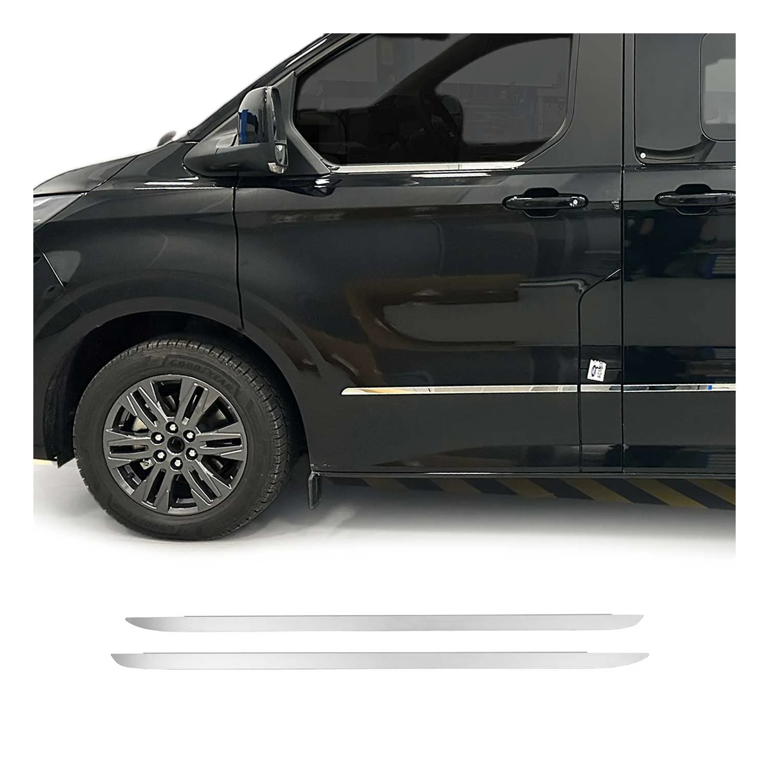 Fensterleisten Zierleisten für Ford Transit Tourneo Custom 2023-26 Edelstahl 2x