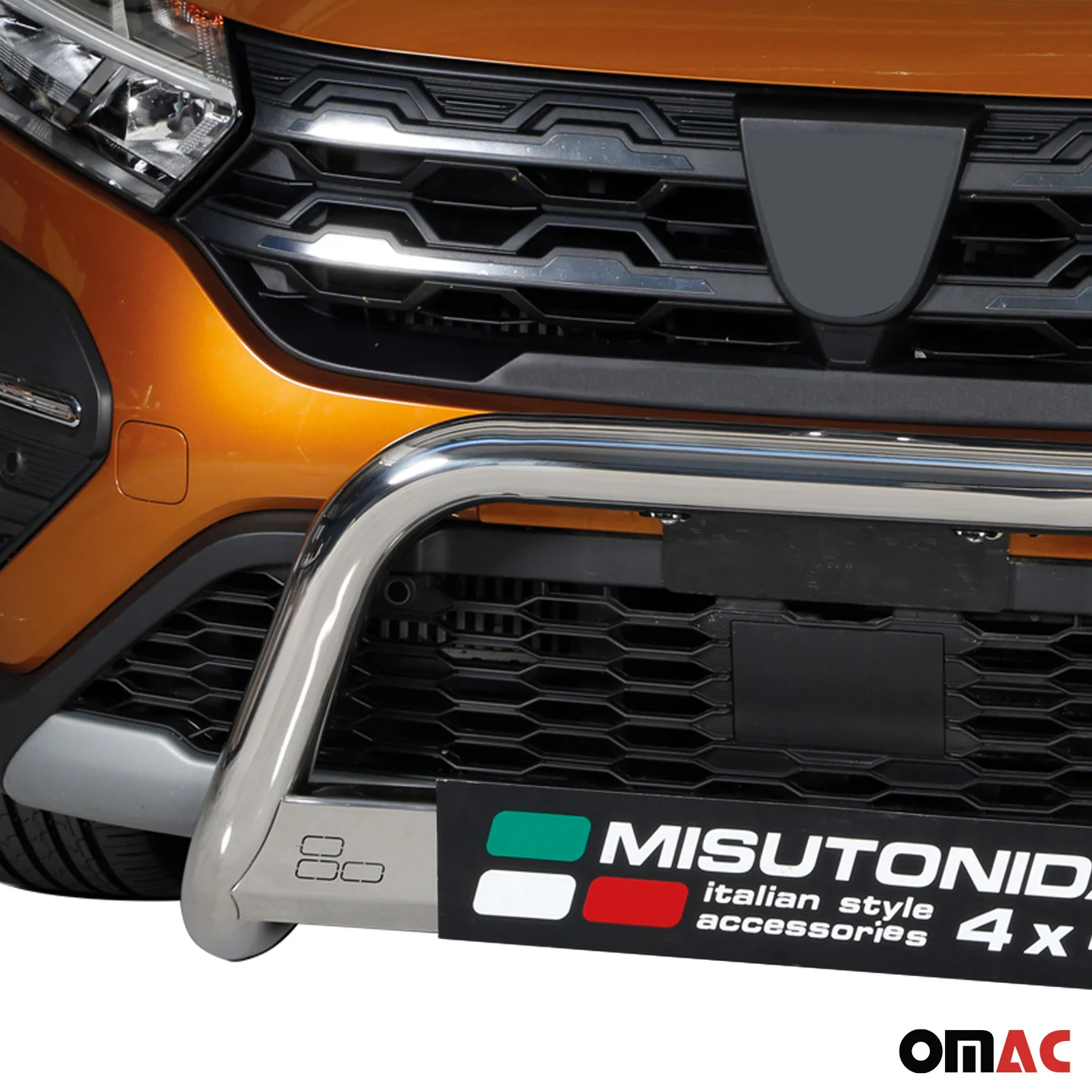 Frontbügel Frontschutzbügel für Dacia Sandero Stepway 2021-2026 ø63 Stahl Silber - Image 3
