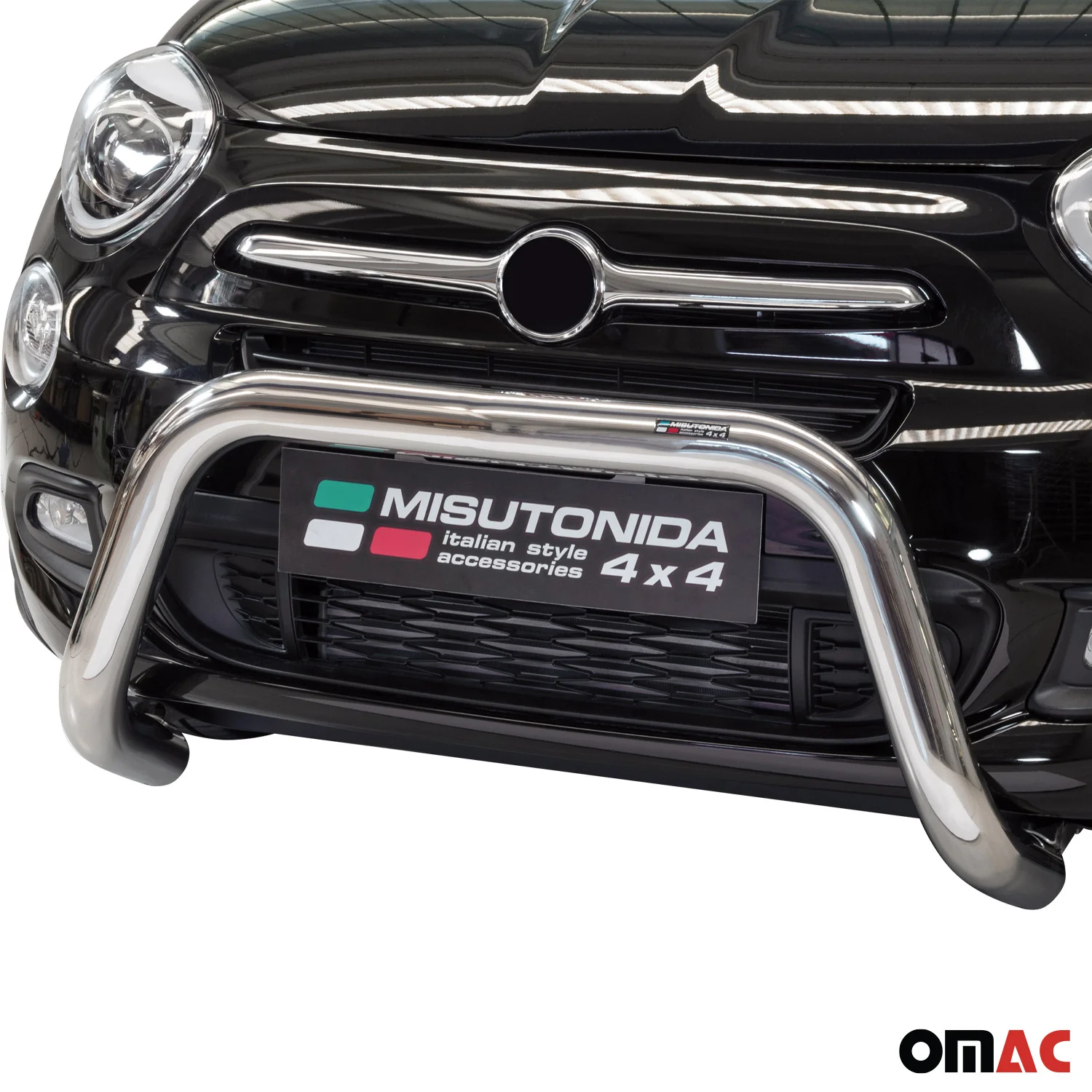 Frontbügel Frontschutzbügel für Fiat 500X 2014-2018 ø76mm Stahl Silber Schutz - Image 2