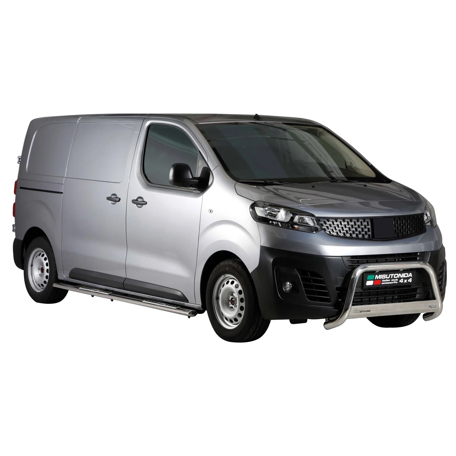 Frontbügel Frontschutzbügel für Fiat Scudo 2022-2026 ø63mm Stahl Silber Schutz