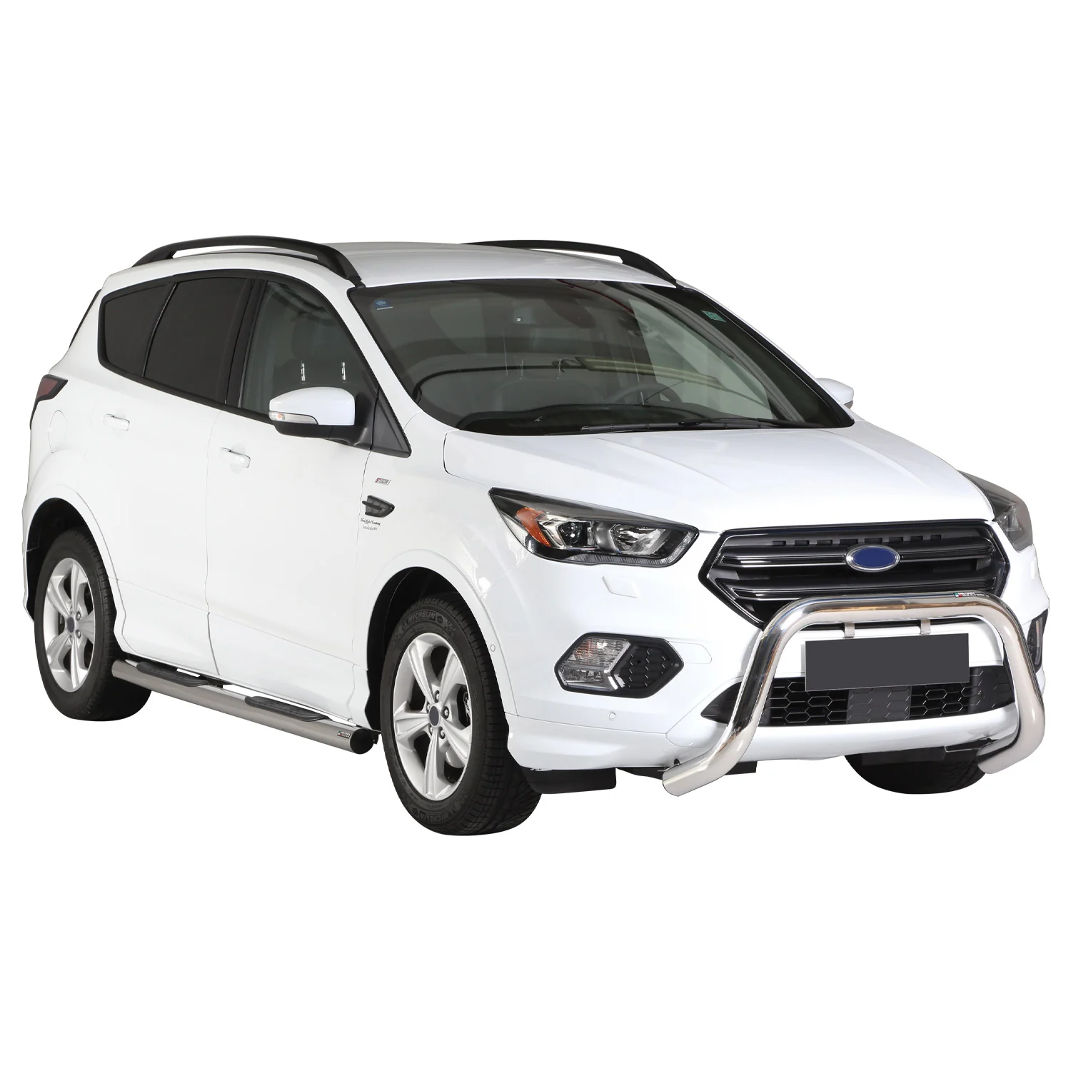 Frontbügel Frontschutzbügel für Ford Kuga II 2017-2019 FL ø76mm Stahl Silber