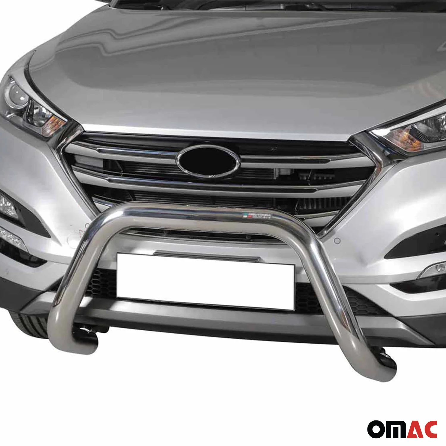 Frontbügel Frontschutzbügel für Hyundai Tucson 2015-2018 ø76mm Stahl Silber - Image 2