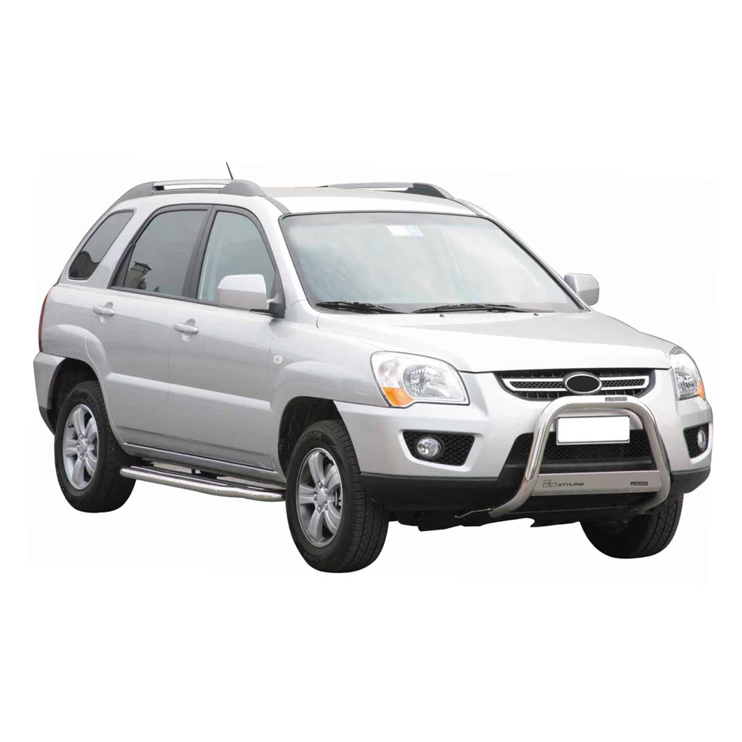Frontbügel Frontschutzbügel für Kia Sportage 2008-2010 ø63mm Stahl Silber Schutz