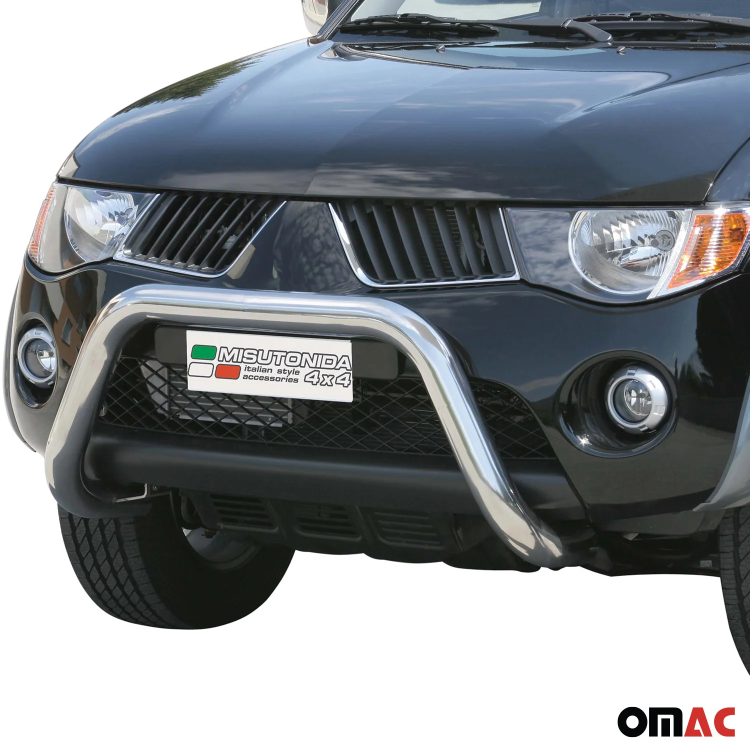 Frontbügel Frontschutzbügel für Mitsubishi L200 2006-2009 ø76mm Stahl Silber - Image 2