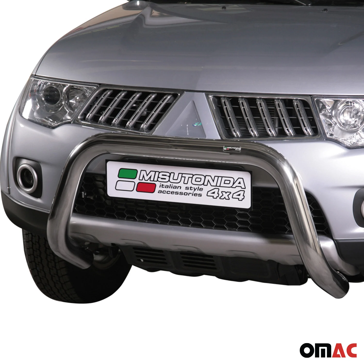Frontbügel Frontschutzbügel für Mitsubishi L200 2010-2015 ø76mm Stahl Silber - Image 2