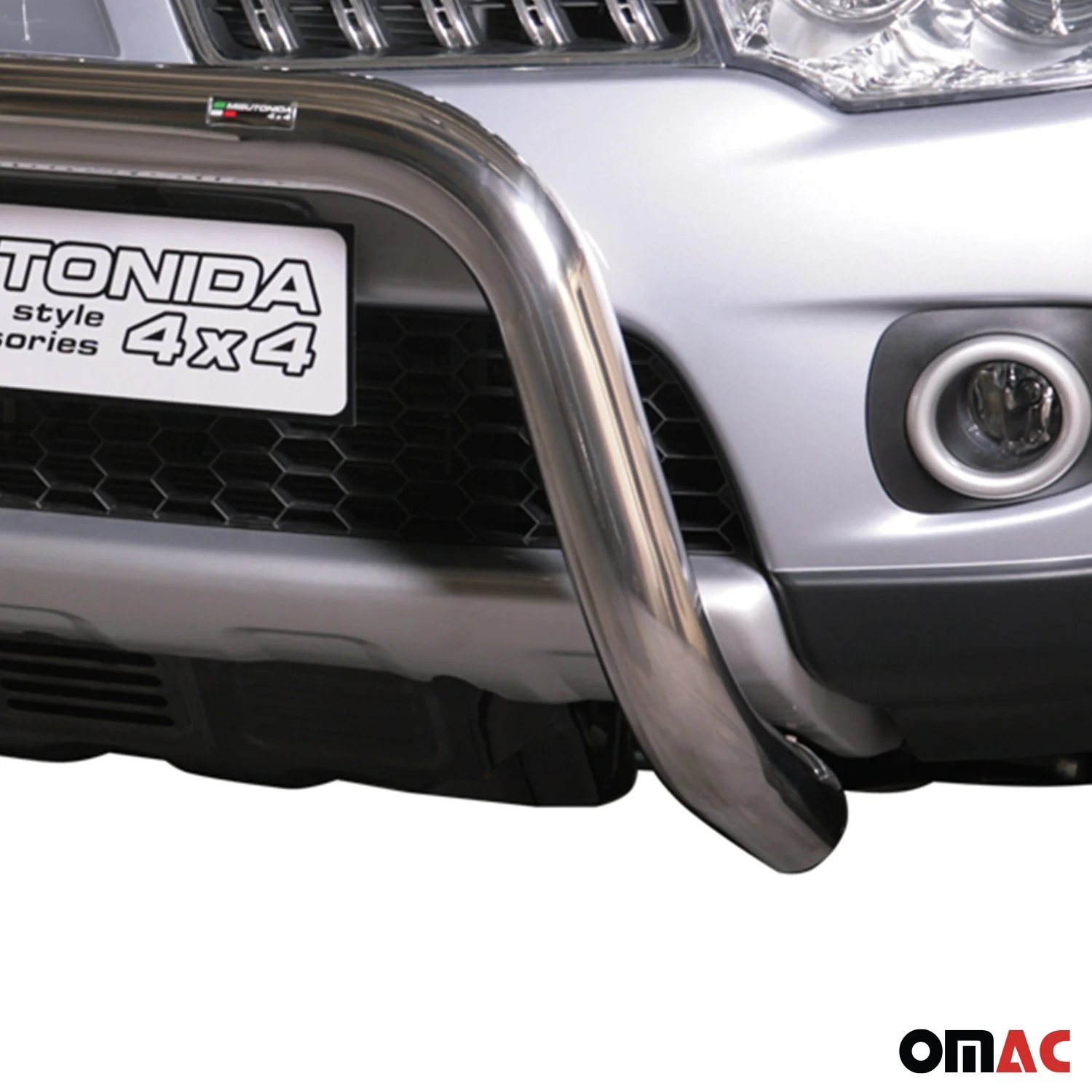 Frontbügel Frontschutzbügel für Mitsubishi L200 2010-2015 ø76mm Stahl Silber - Image 3