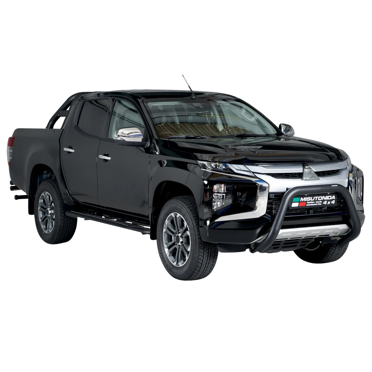 Frontbügel Frontschutzbügel für Mitsubishi L200 2019-2023 ø76mm Stahl Schwarz