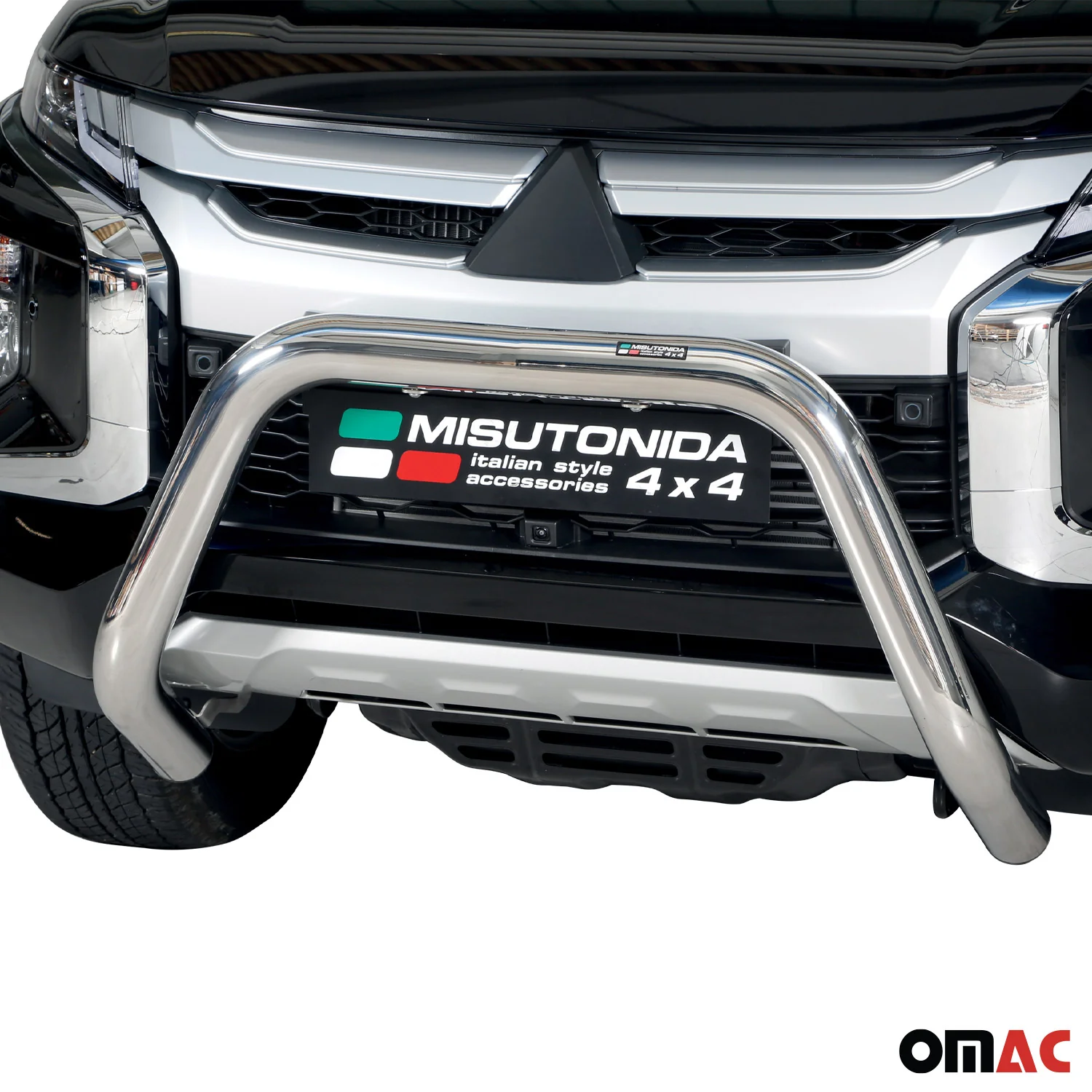 Frontbügel Frontschutzbügel für Mitsubishi L200 2019-2023 ø76mm Stahl Silber - Image 2