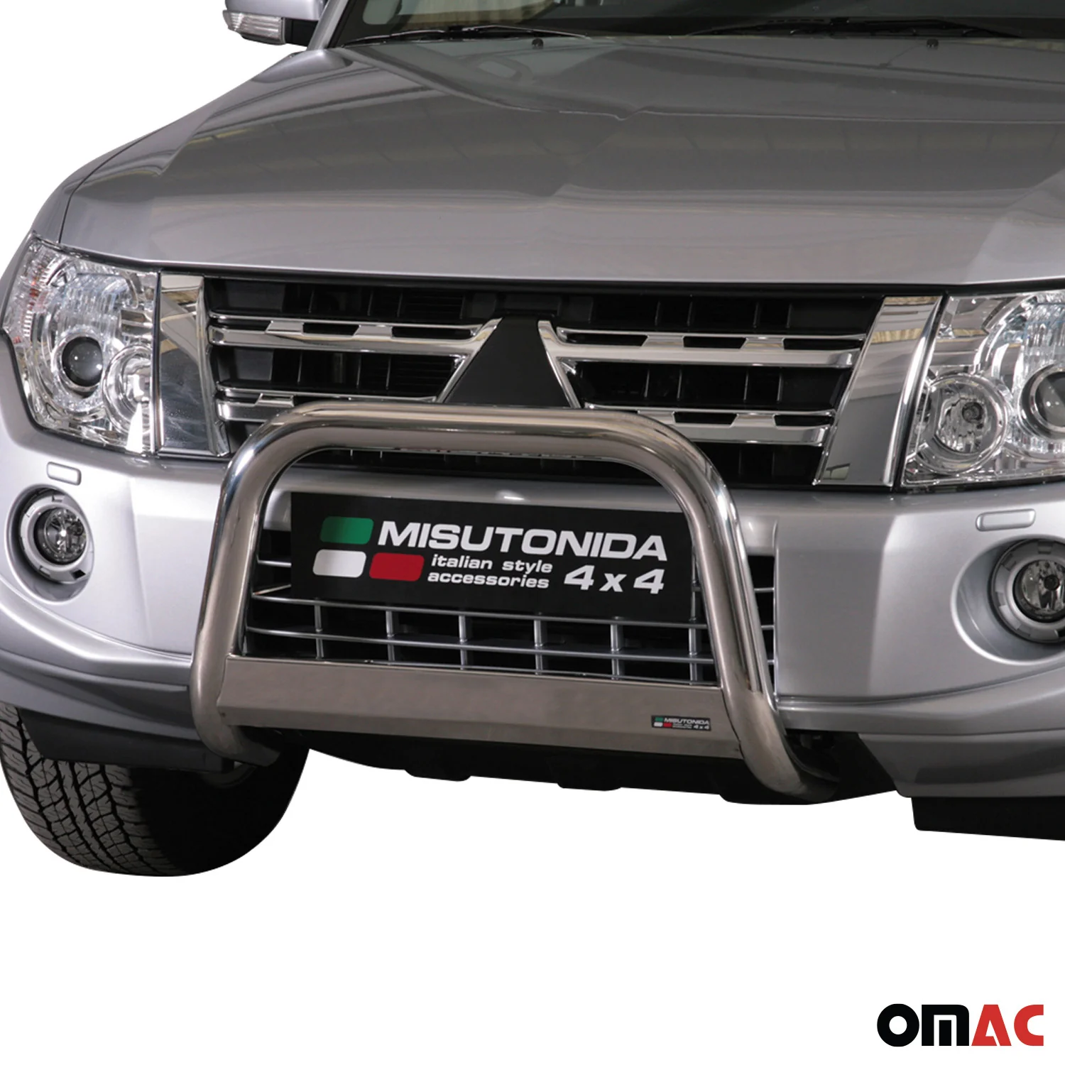 Frontbügel Frontschutzbügel für Mitsubishi Pajero 2012-2018 ø63mm Stahl Silber - Image 2