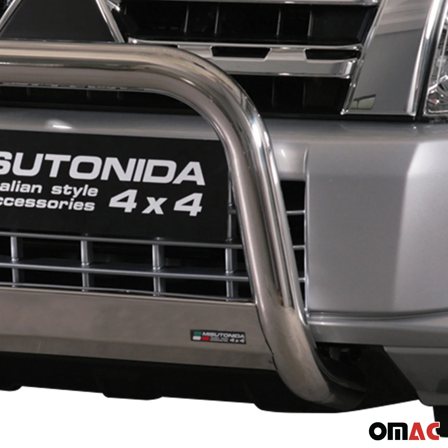Frontbügel Frontschutzbügel für Mitsubishi Pajero 2012-2018 ø63mm Stahl Silber - Image 3