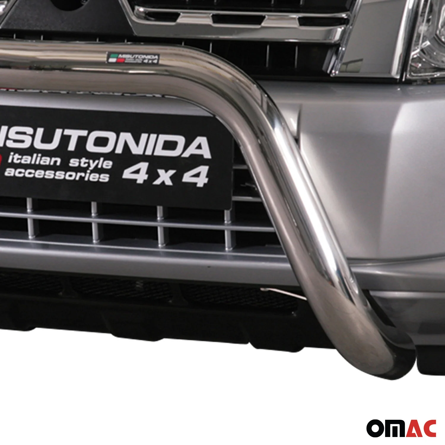 Frontbügel Frontschutzbügel für Mitsubishi Pajero 2012-2018 ø76mm Stahl Silber - Image 3