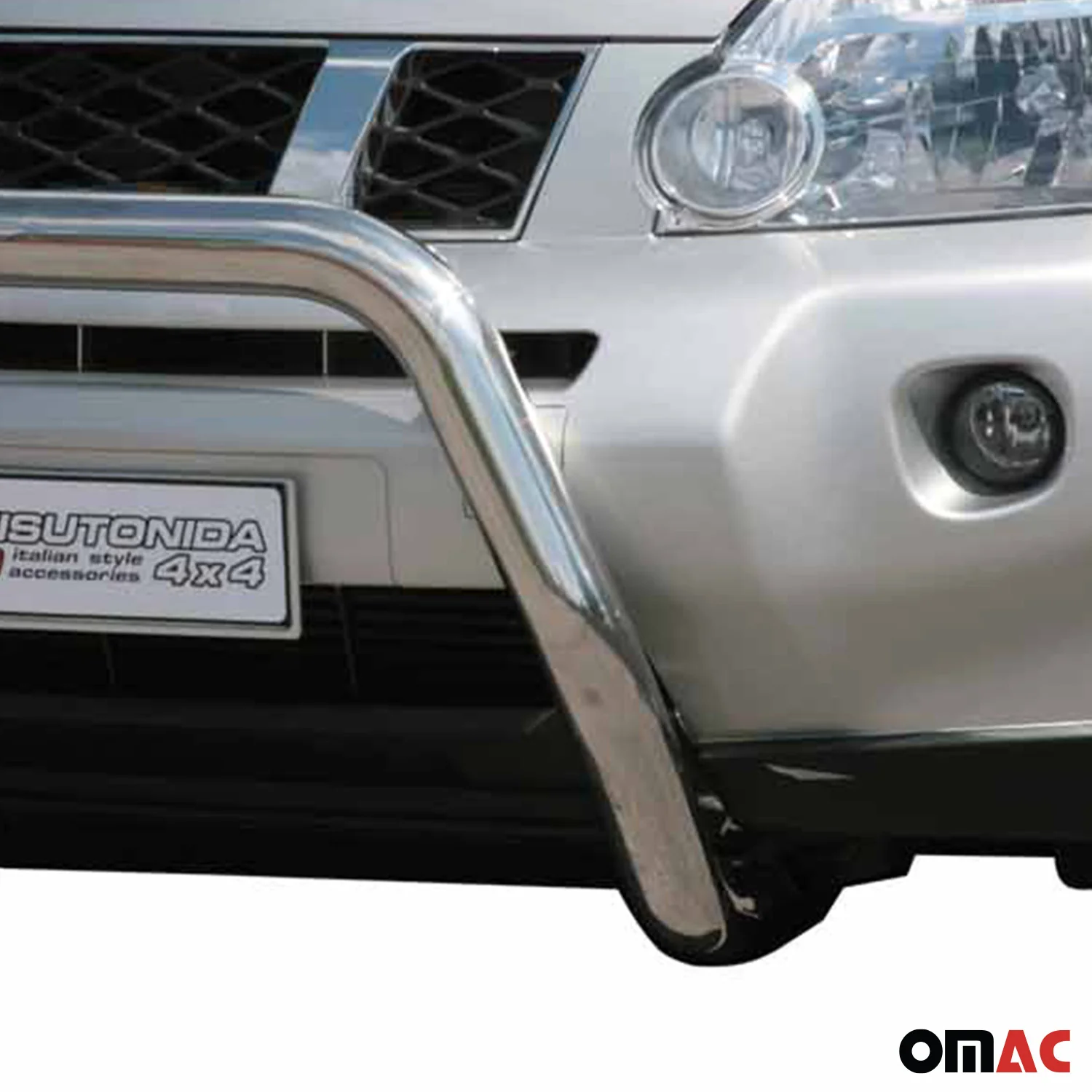 Frontbügel Frontschutzbügel für Nissan X-Trail 2007-2010 ø76mm Stahl Silber - Image 3