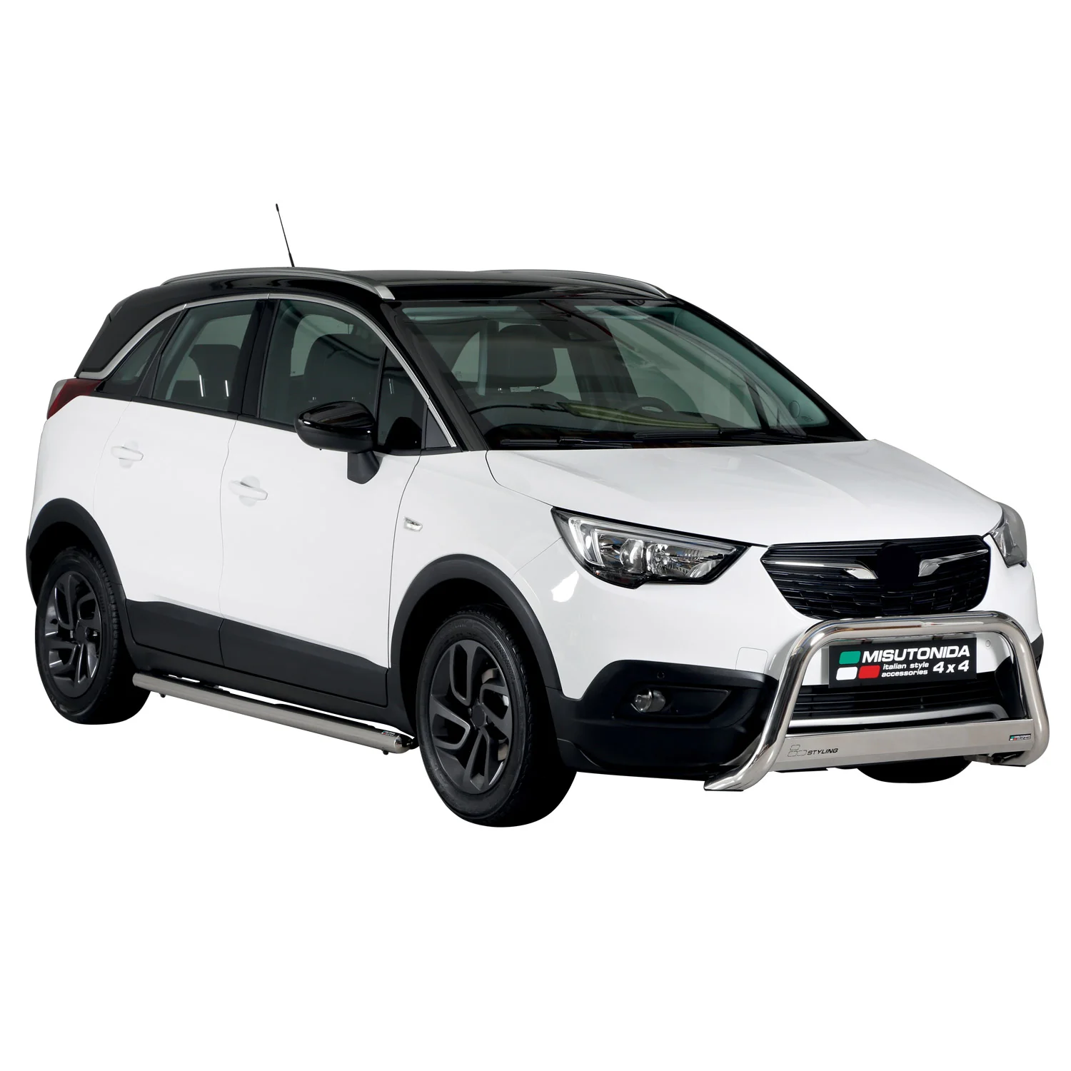 Frontbügel Frontschutzbügel für Opel Crossland X 2017-2024 ø63mm Stahl Silber