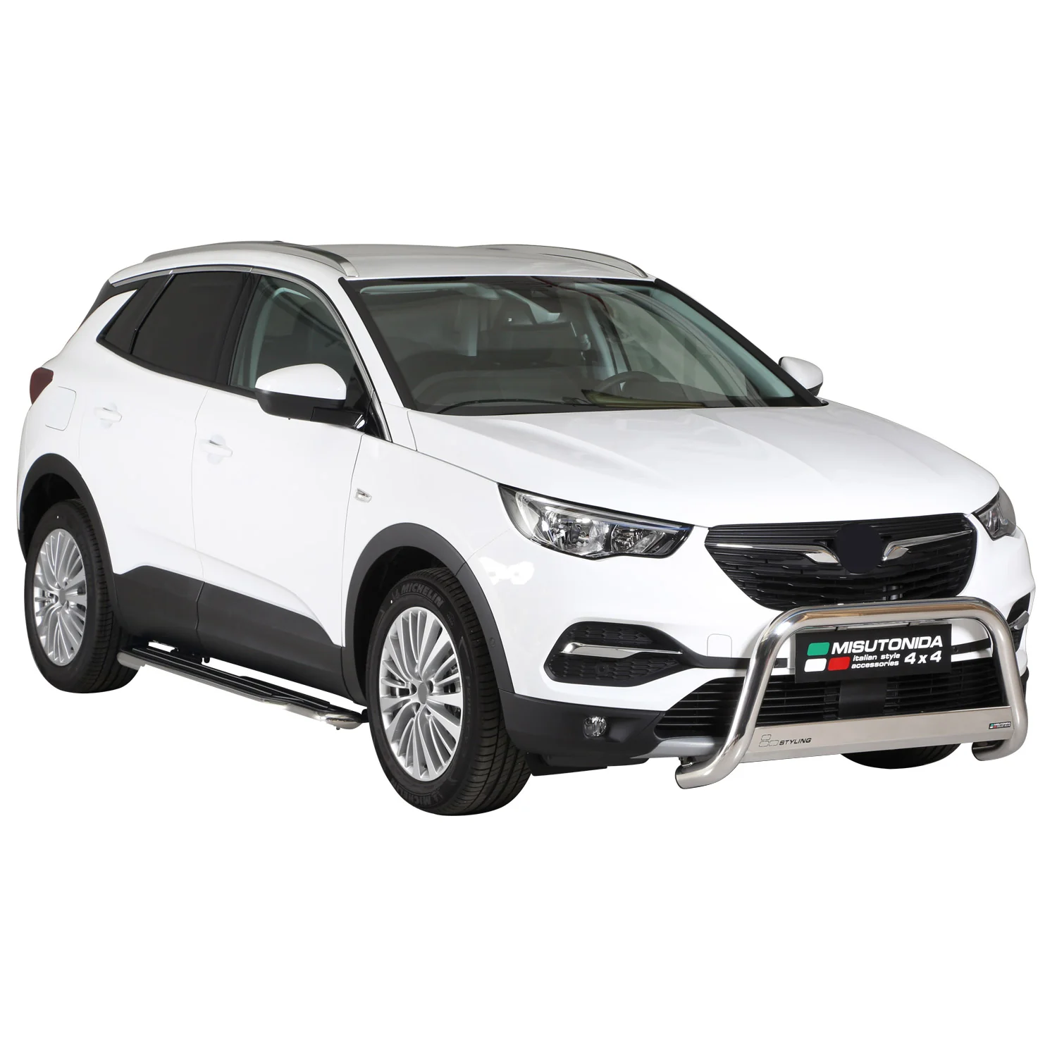 Frontbügel Frontschutzbügel für Opel Grandland X 2017-2024 ø63mm Stahl Silber