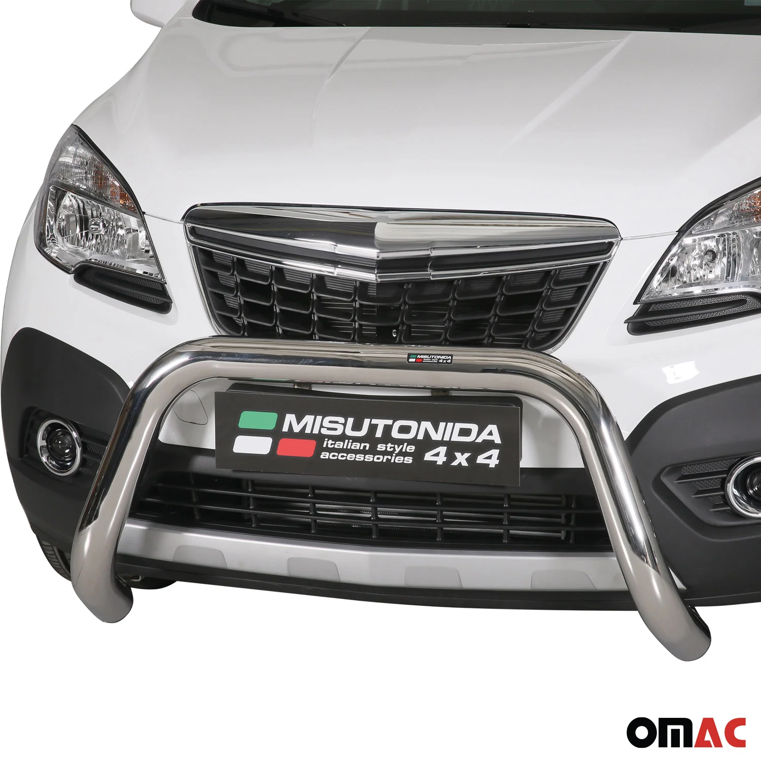 Frontbügel Frontschutzbügel für Opel Mokka 2012-2016 ø76mm Stahl Silber Schutz - Image 2