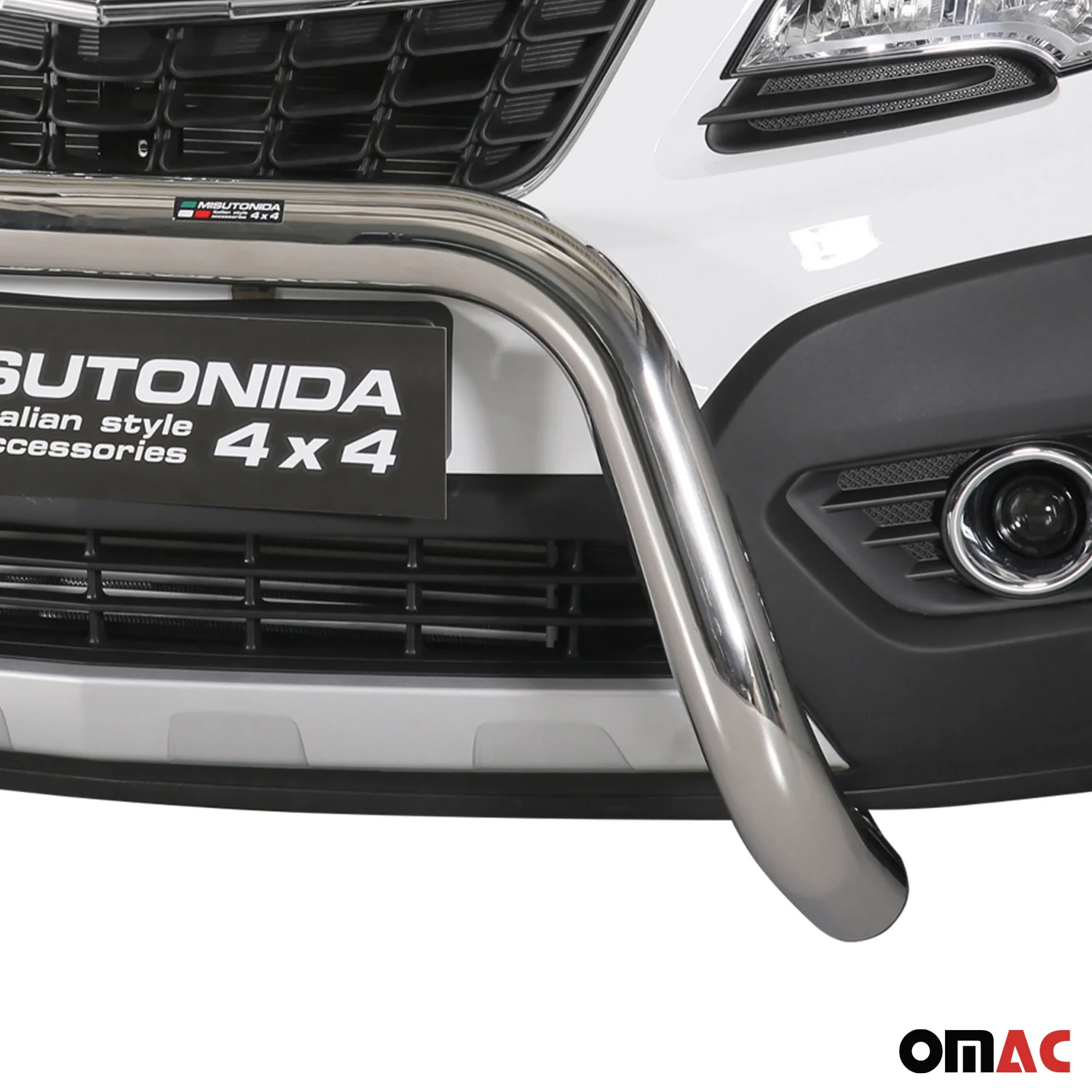 Frontbügel Frontschutzbügel für Opel Mokka 2012-2016 ø76mm Stahl Silber Schutz - Image 3