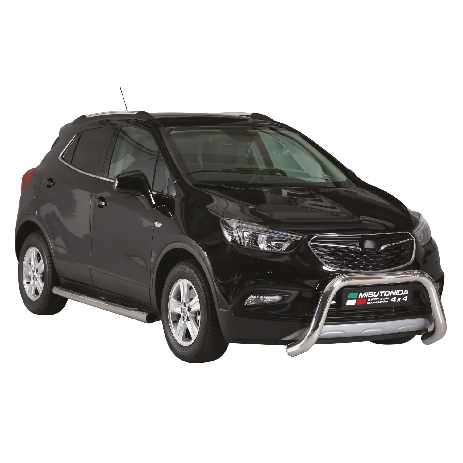 Frontbügel Frontschutzbügel für Opel Mokka X 2016-2019 ø76mm Stahl Silber Schutz
