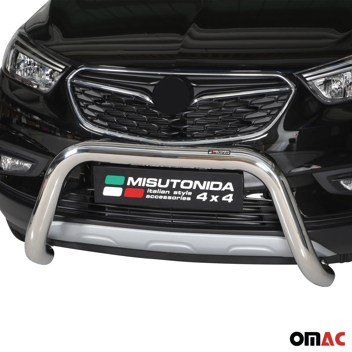 Frontbügel Frontschutzbügel für Opel Mokka X 2016-2019 ø76mm Stahl Silber Schutz - Image 2