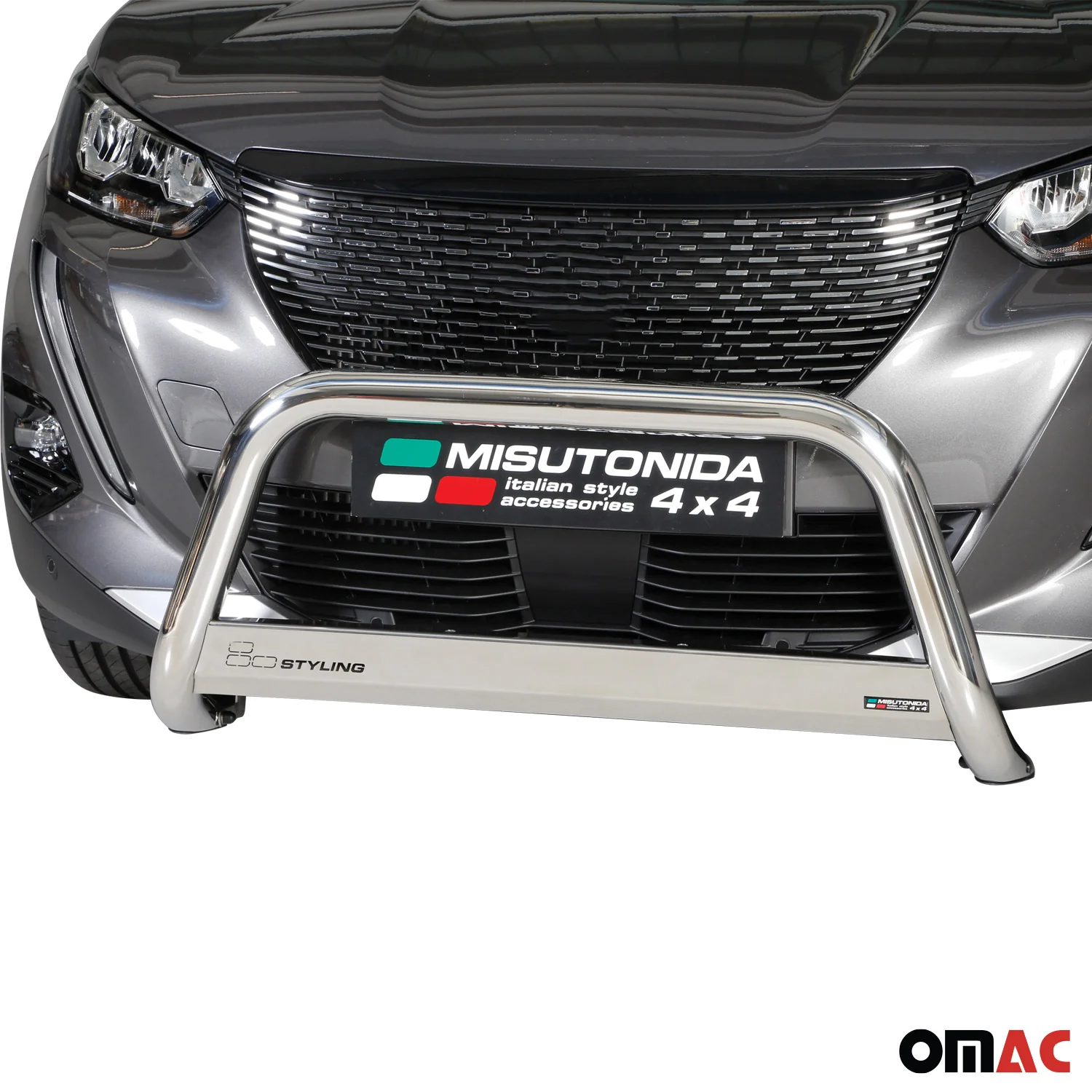 Frontbügel Frontschutzbügel für Peugeot 2008 2019-2026 ø63mm Stahl Silber Schutz - Image 2