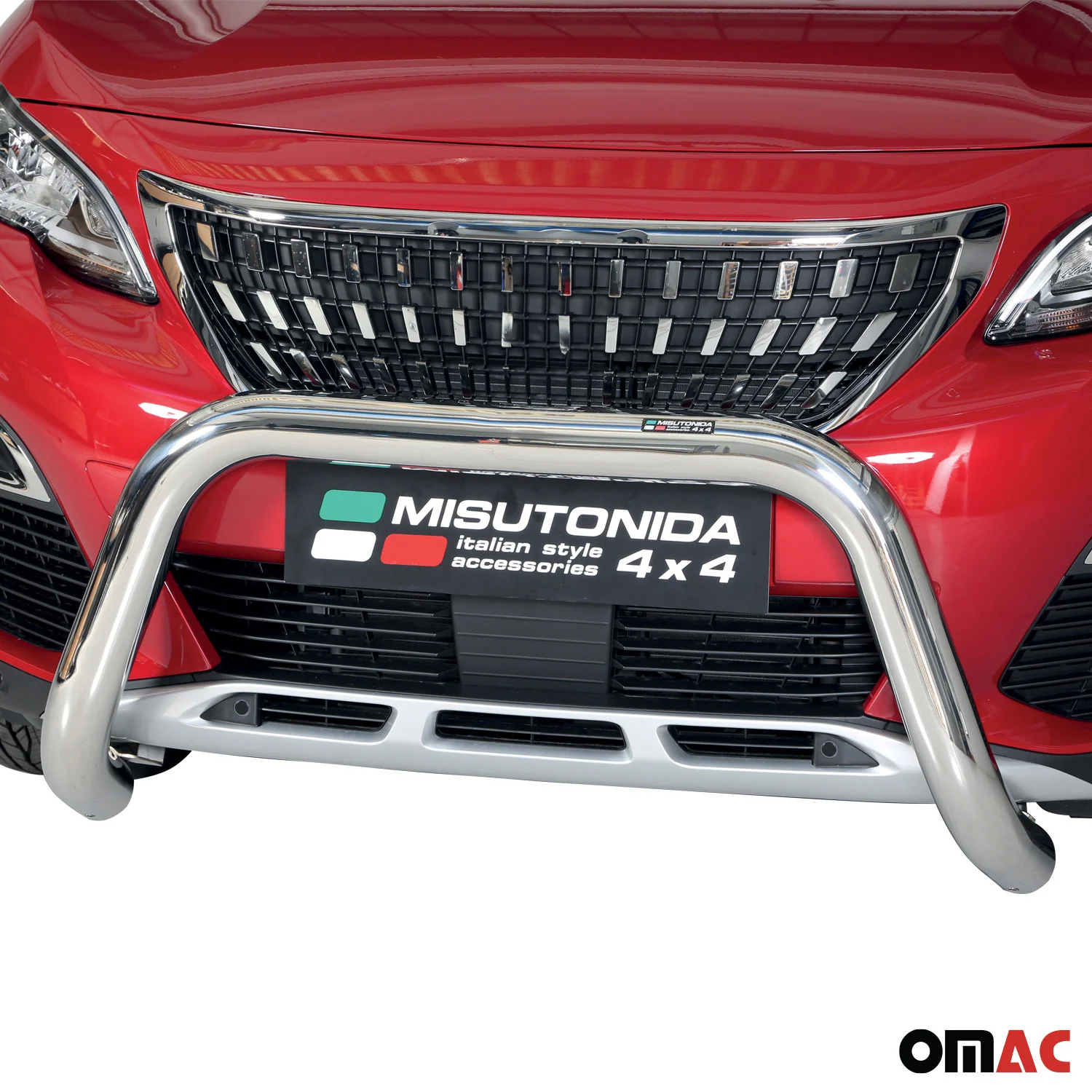 Frontbügel Frontschutzbügel für Peugeot 3008 2018-2021 ø76mm Stahl Silber Schutz - Image 2