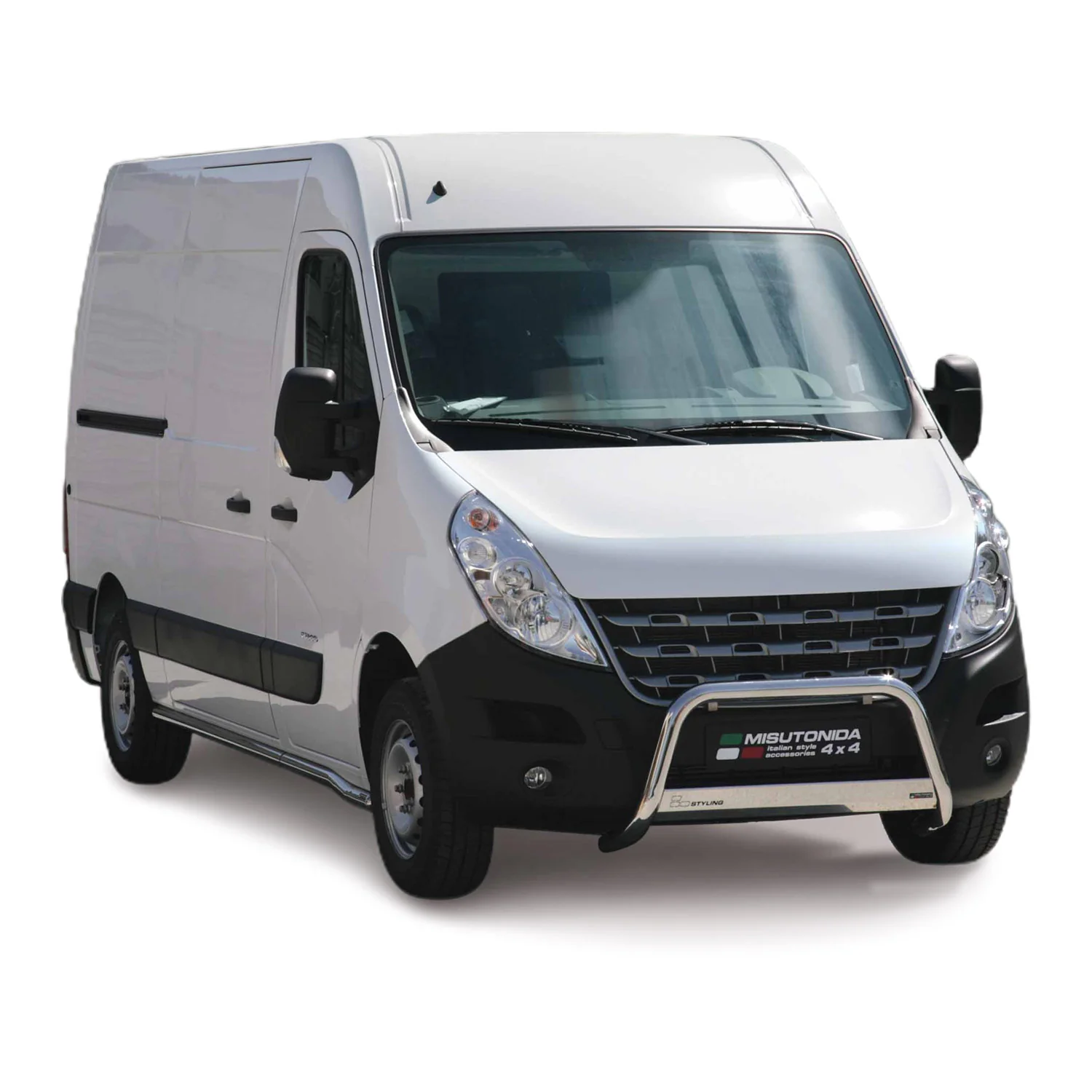 Frontbügel Frontschutzbügel für Renault Master 2010-2018 Grau Edelstahl ø63 mm