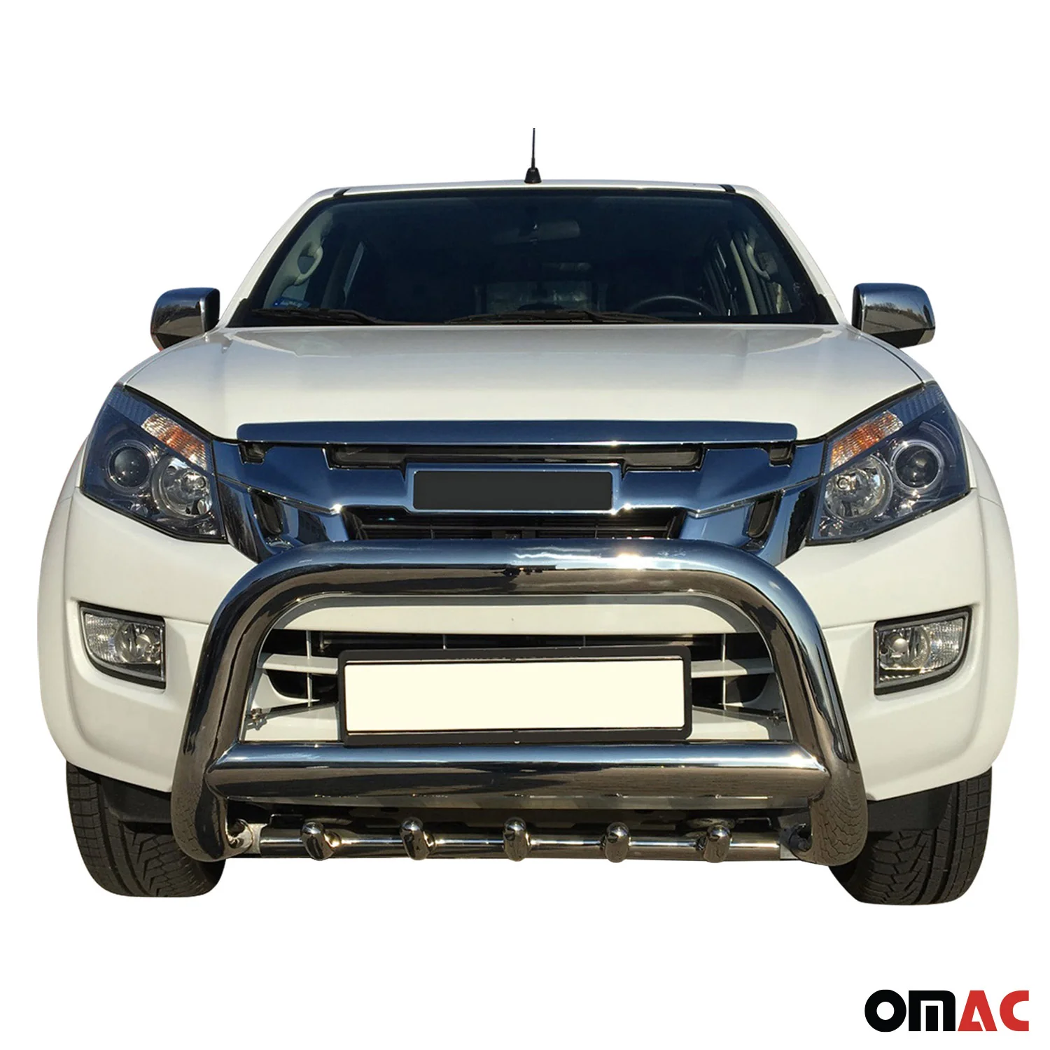Frontschutzbügel für Isuzu D-Max 2012-2019 ø76 Stahl EG-Typgenehmigung Silber - Image 2
