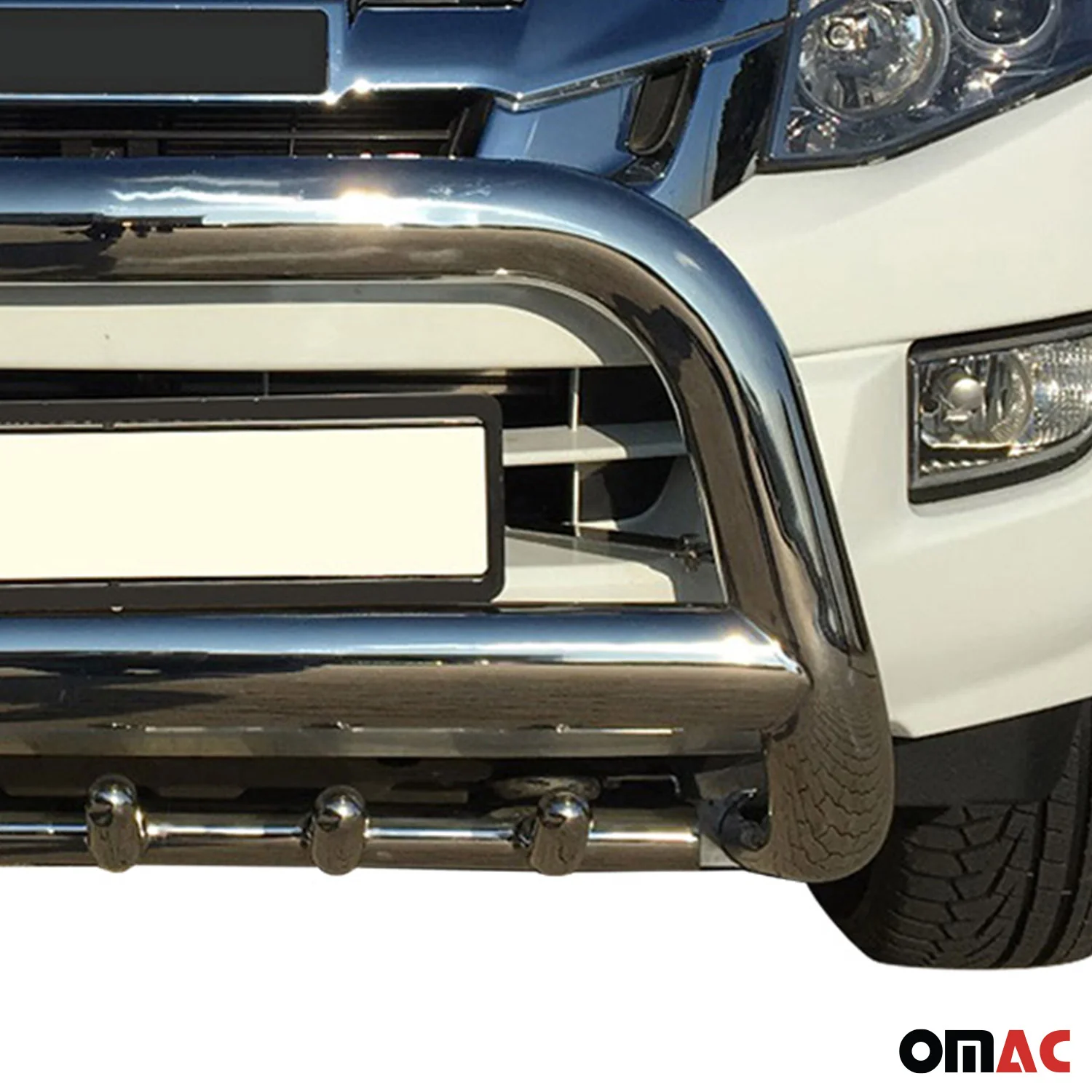 Frontschutzbügel für Isuzu D-Max 2012-2019 ø76 Stahl EG-Typgenehmigung Silber - Image 3