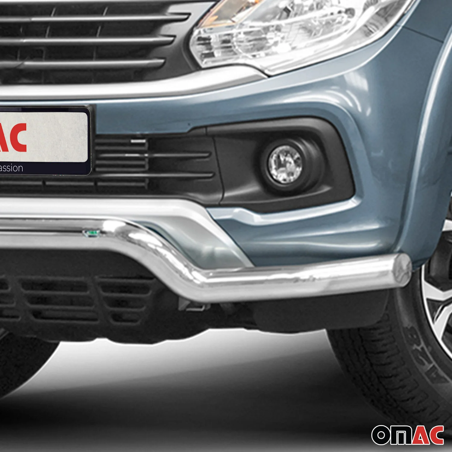 Frontbügel Frontschutzbügel Schutz für Fiat Fullback 2016-2021 Stahl ABE Silber - Image 3